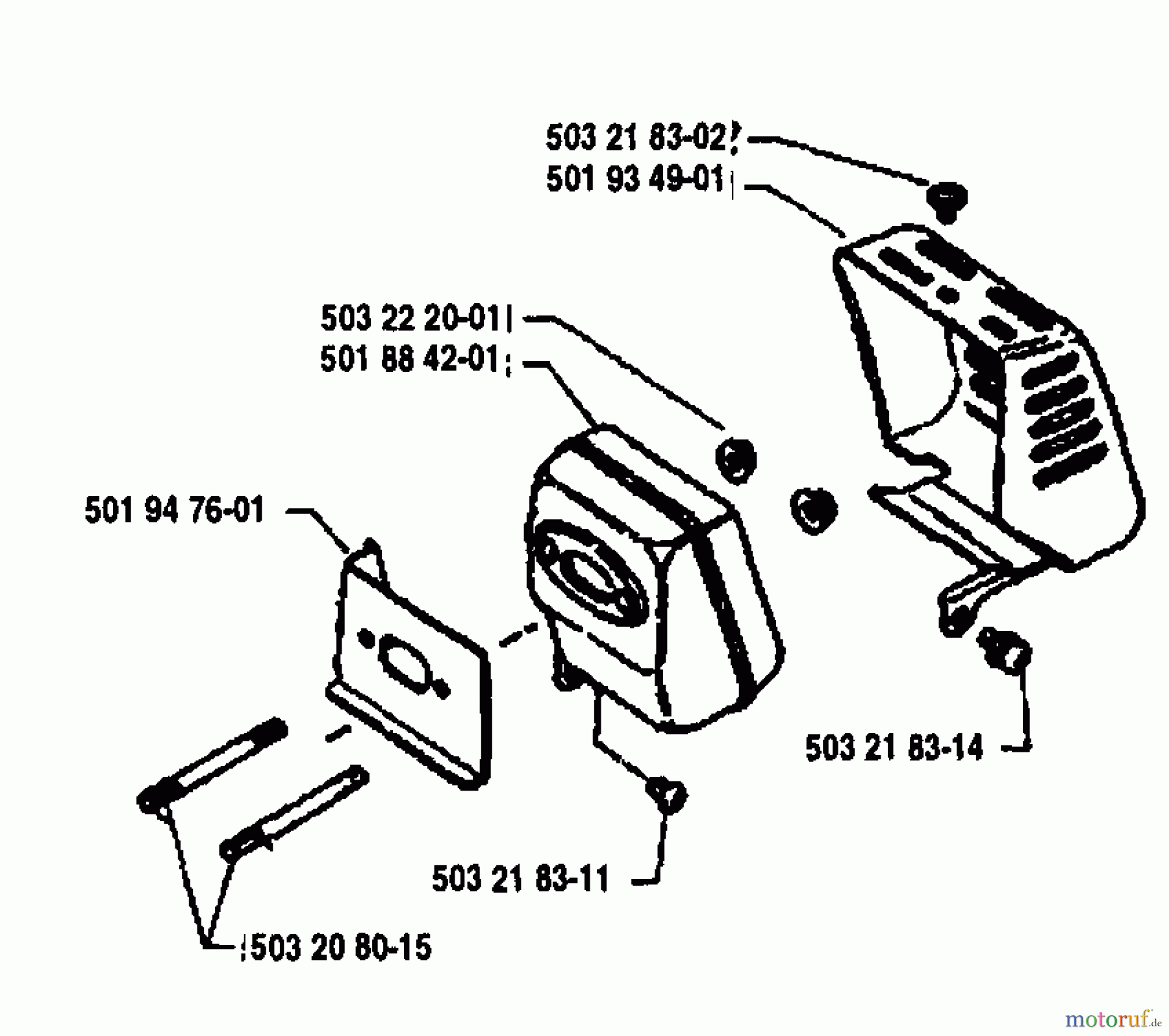  Husqvarna Heckenscheren 24 H - Husqvarna Hedge Trimmer (1992-04 & After) Muffler