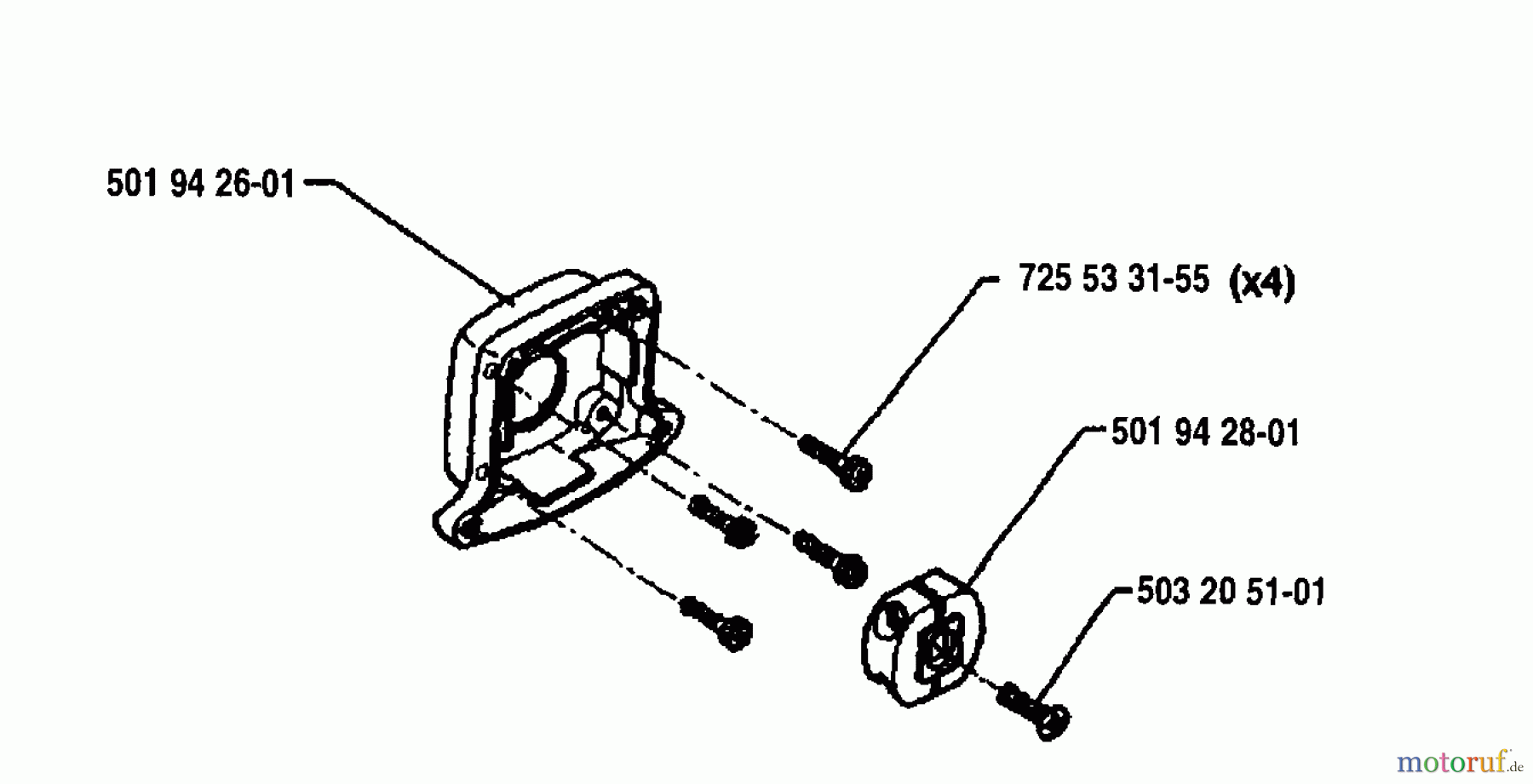 Husqvarna Heckenscheren 26 H - Husqvarna Hedge Trimmer (1994-03 to 1994-12) Engine Base And Clutch Shoe Assembly