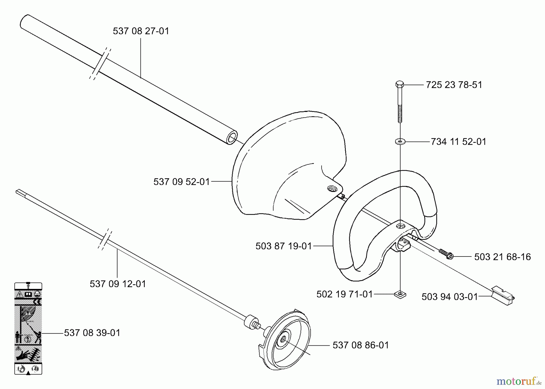 Husqvarna Heckenscheren 325 HE 3 - Husqvarna Hedge Trimmer (2001-05 & After) Handle/Shaft