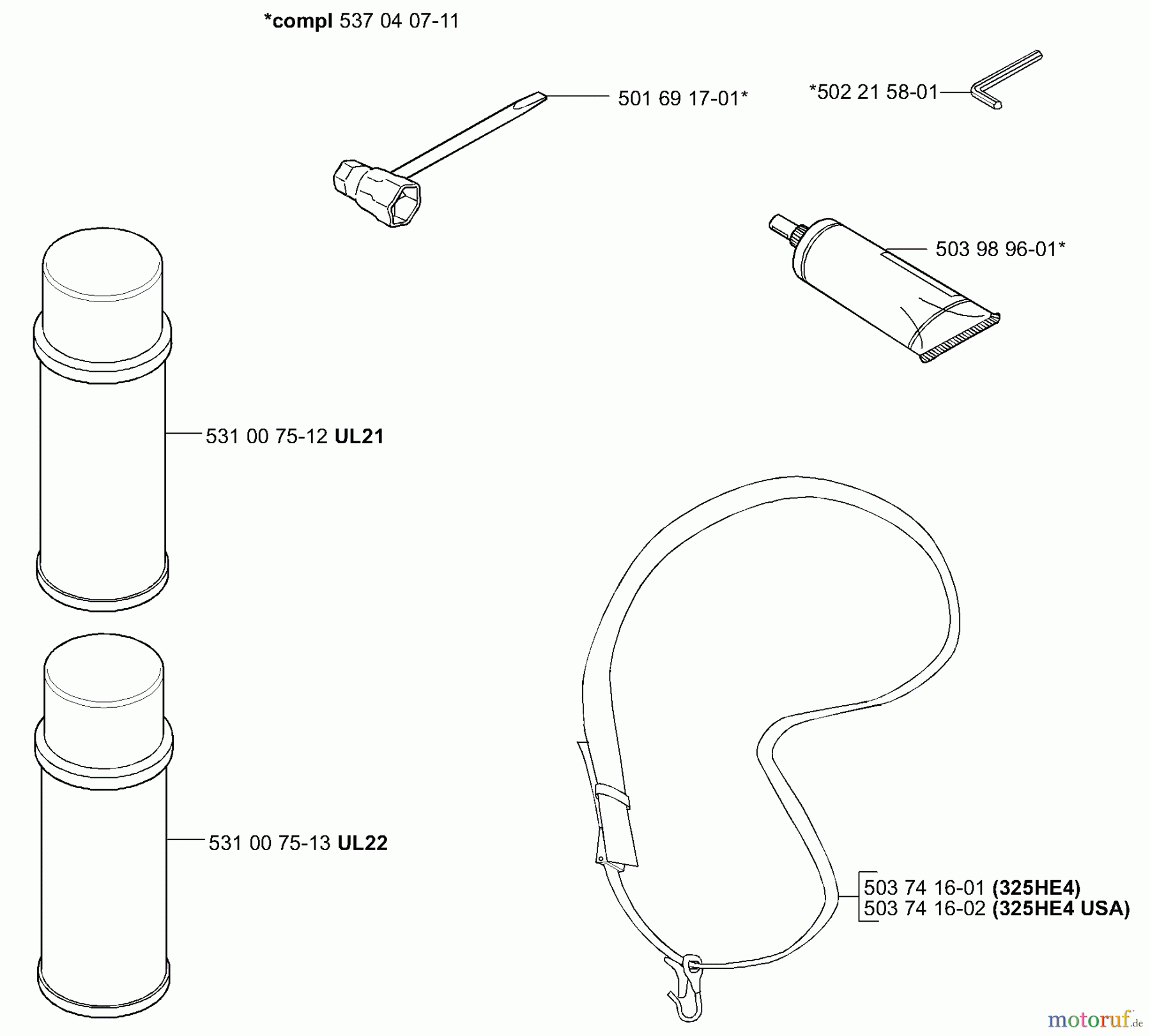 Husqvarna Heckenscheren 325 HE 4 - Husqvarna Hedge Trimmer (2001-01 to 2001-04) Accessories