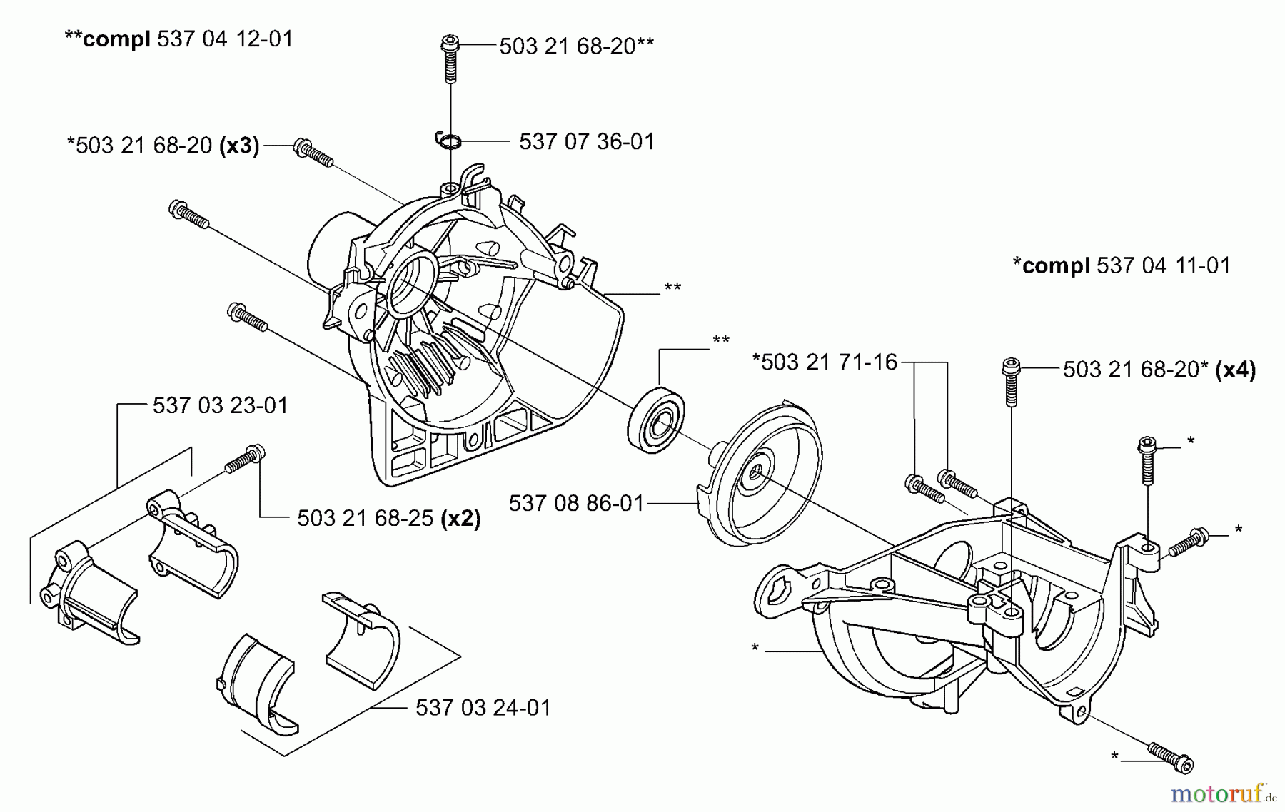 Husqvarna Heckenscheren 325 HE 3 - Husqvarna Hedge Trimmer (2001-05 & After) Crankcase