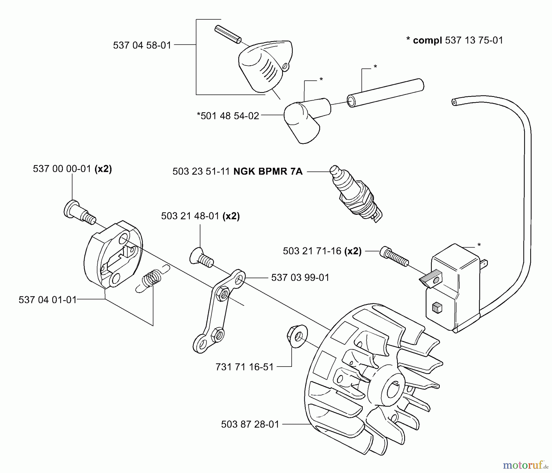  Husqvarna Heckenscheren 325 HE 4 - Husqvarna Hedge Trimmer (2001-05 & After) Ignition/Flywheel