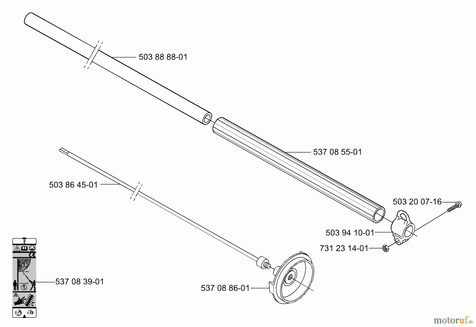 Husqvarna Heckenscheren 325 HE 4 - Husqvarna Hedge Trimmer (2001-05 & After) Shaft/Tube
