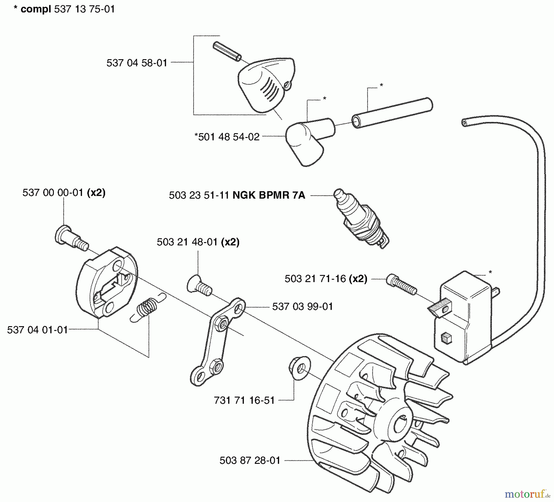 Husqvarna Heckenscheren 325 HDA 55X - Husqvarna Hedge Trimmer (2003-01 to 2005-01) Ignition / Flywheel