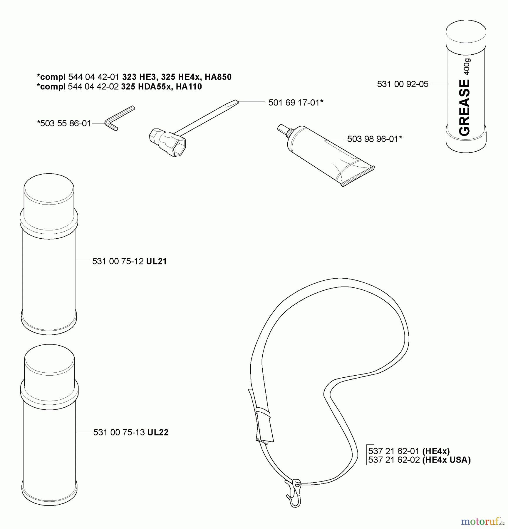 Husqvarna Heckenscheren 323 HE 3 - Husqvarna Hedge Trimmer (2005-09 to 2005-09) Accessories