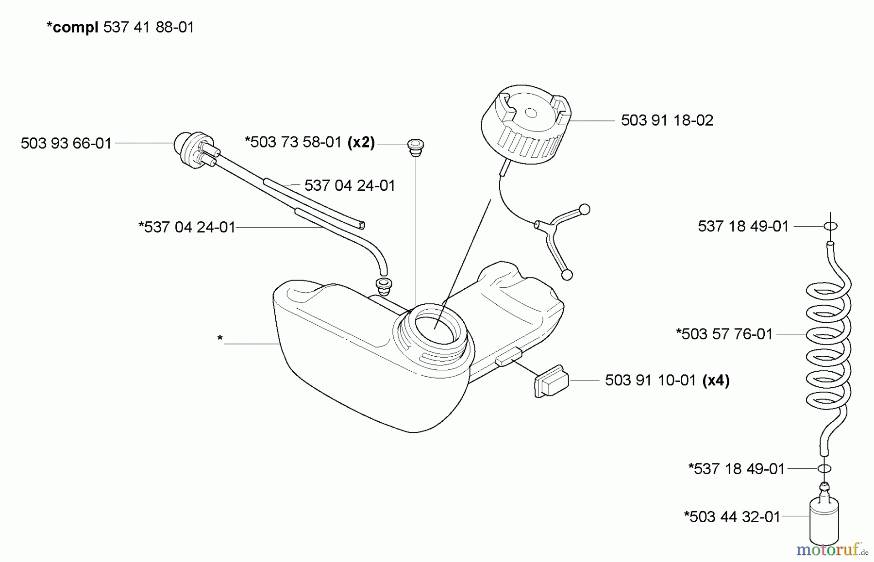 Husqvarna Heckenscheren 323 HE 3 - Husqvarna Hedge Trimmer (2005-09 to 2005-09) Fuel Tank