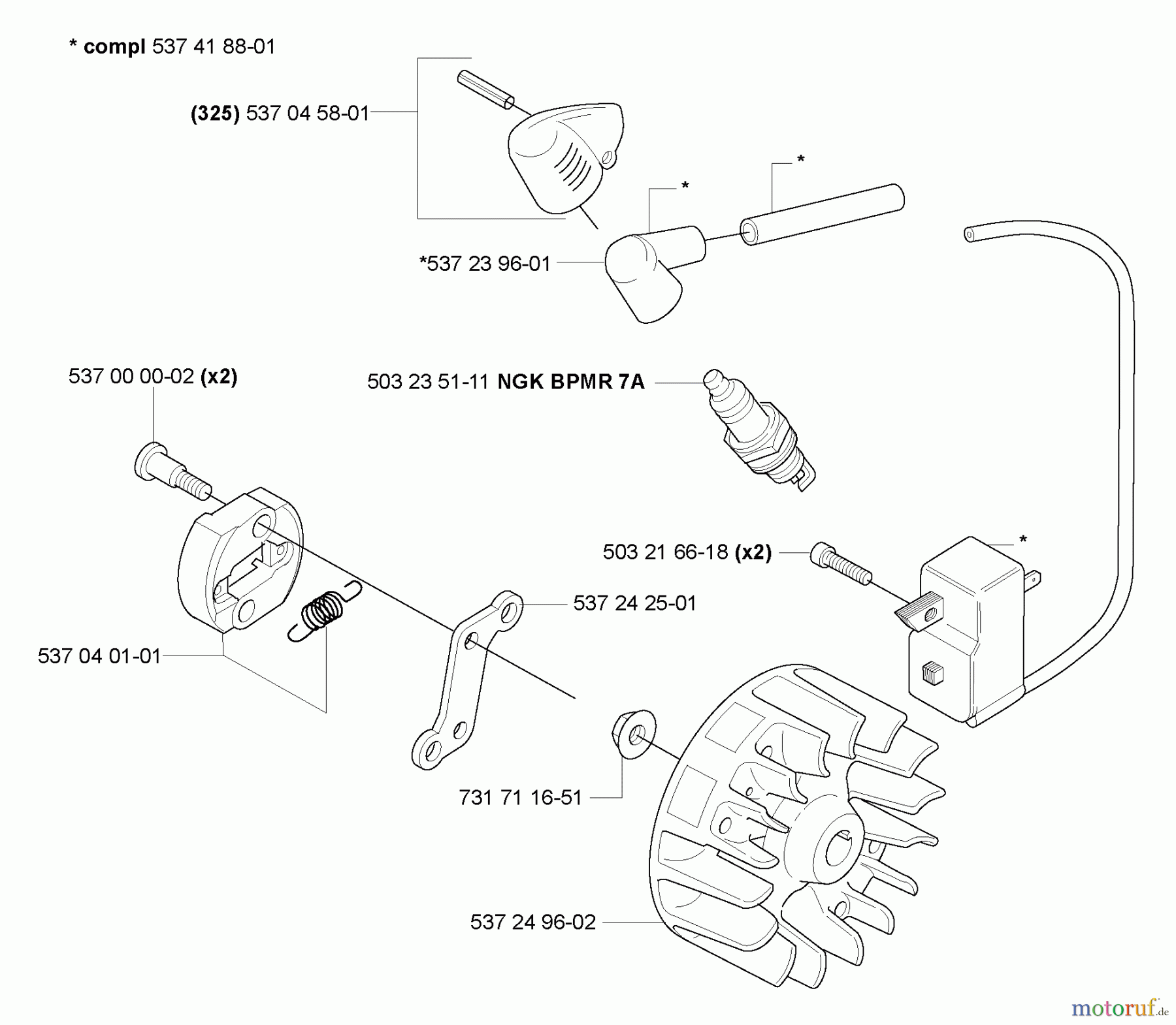 Husqvarna Heckenscheren 323 HE 3 - Husqvarna Hedge Trimmer (2005-09 to 2005-09) Ignition/Flywheel