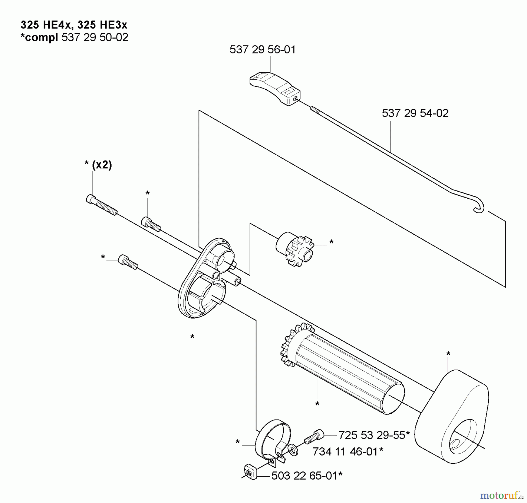 Husqvarna Heckenscheren 325 HE 4X - Husqvarna Hedge Trimmer (2005-10 to 2006-12) Adjustment Handle
