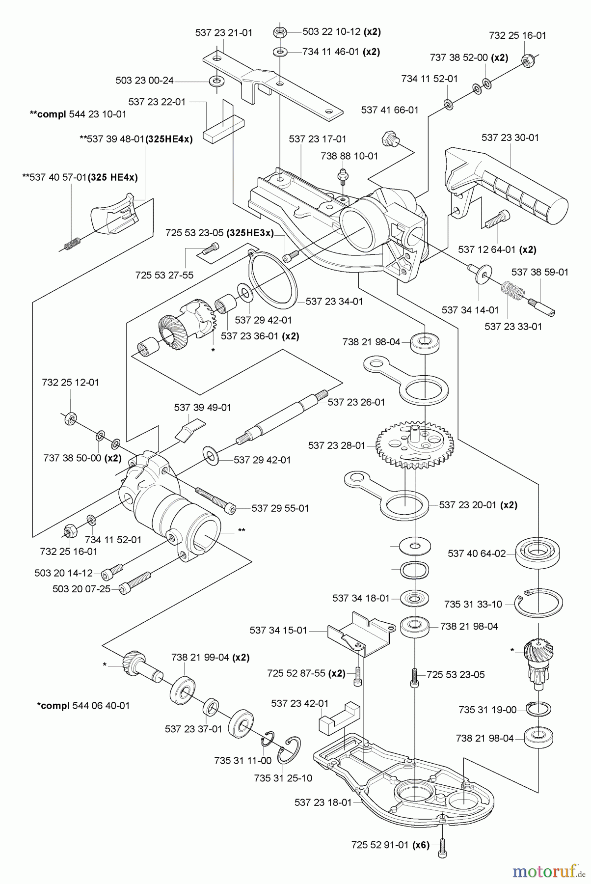 Husqvarna Heckenscheren 325 HE 4X - Husqvarna Hedge Trimmer (2005-10 to 2006-12) Gear Box