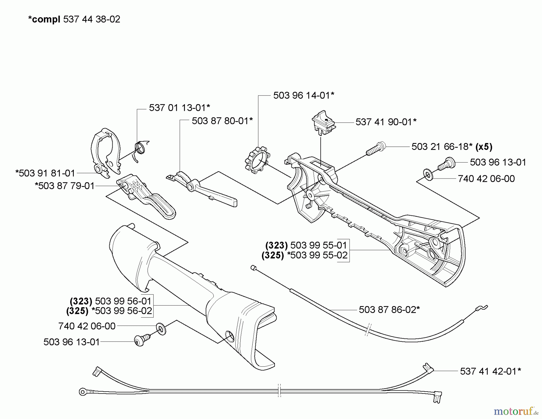 Husqvarna Heckenscheren 325 HE 4X - Husqvarna Hedge Trimmer (2005-10 to 2006-12) Throttle
