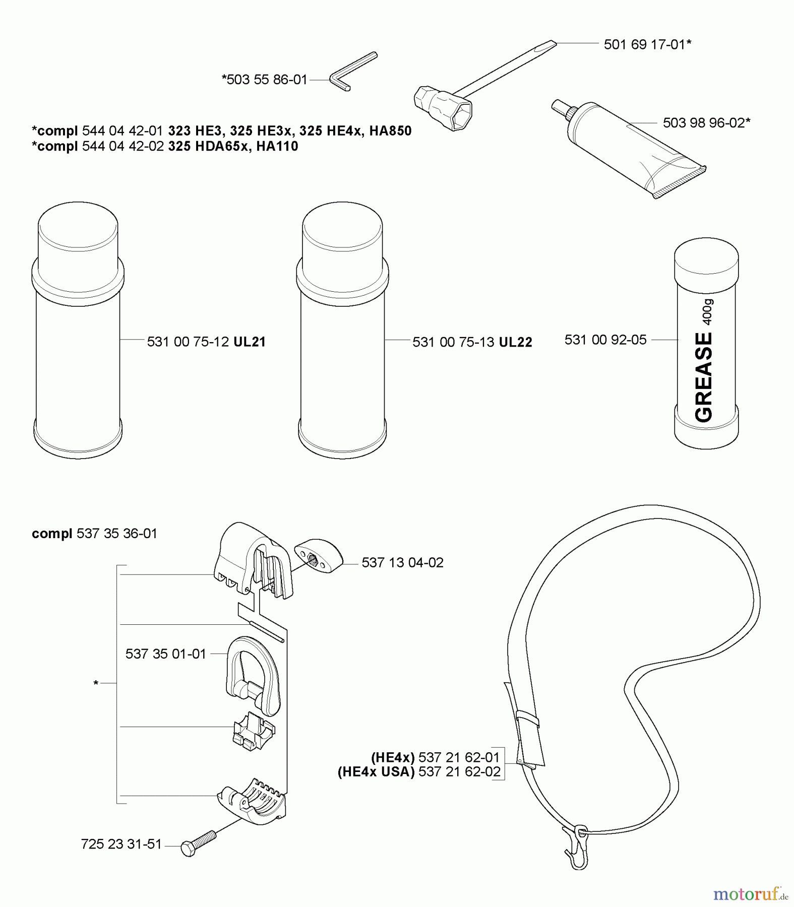 Husqvarna Heckenscheren 325 HE 4X - Husqvarna Hedge Trimmer (2007-01 & After) Accessories
