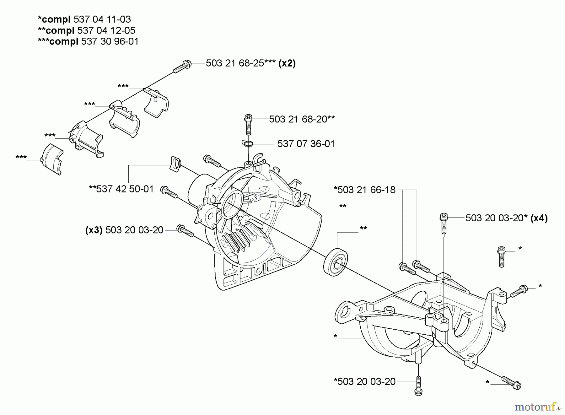 Husqvarna Heckenscheren 323 HE 3 - Husqvarna Hedge Trimmer (2007-01 & After) Crankcase