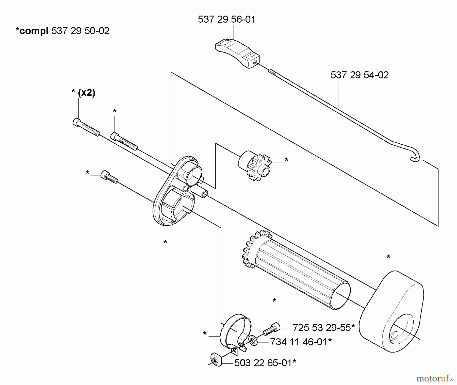 Husqvarna Heckenscheren 325 HE 3X - Husqvarna Hedge Trimmer (2007-01 & After) Handle/ Shaft/ Tube - Adjustment Lock