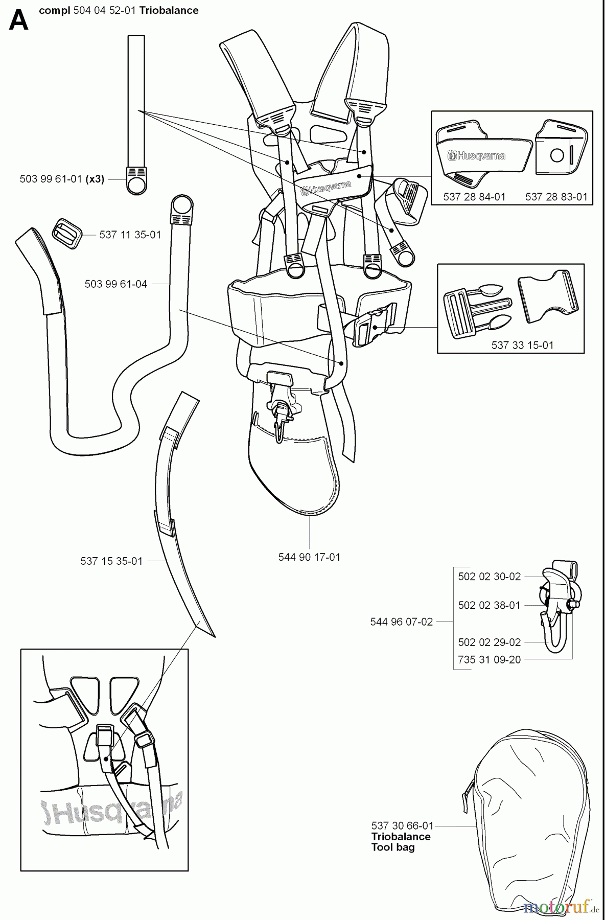 Husqvarna Zubehör Husqvarna Trio Balance Harness (2007-08 & After) Harness Trio Balance
