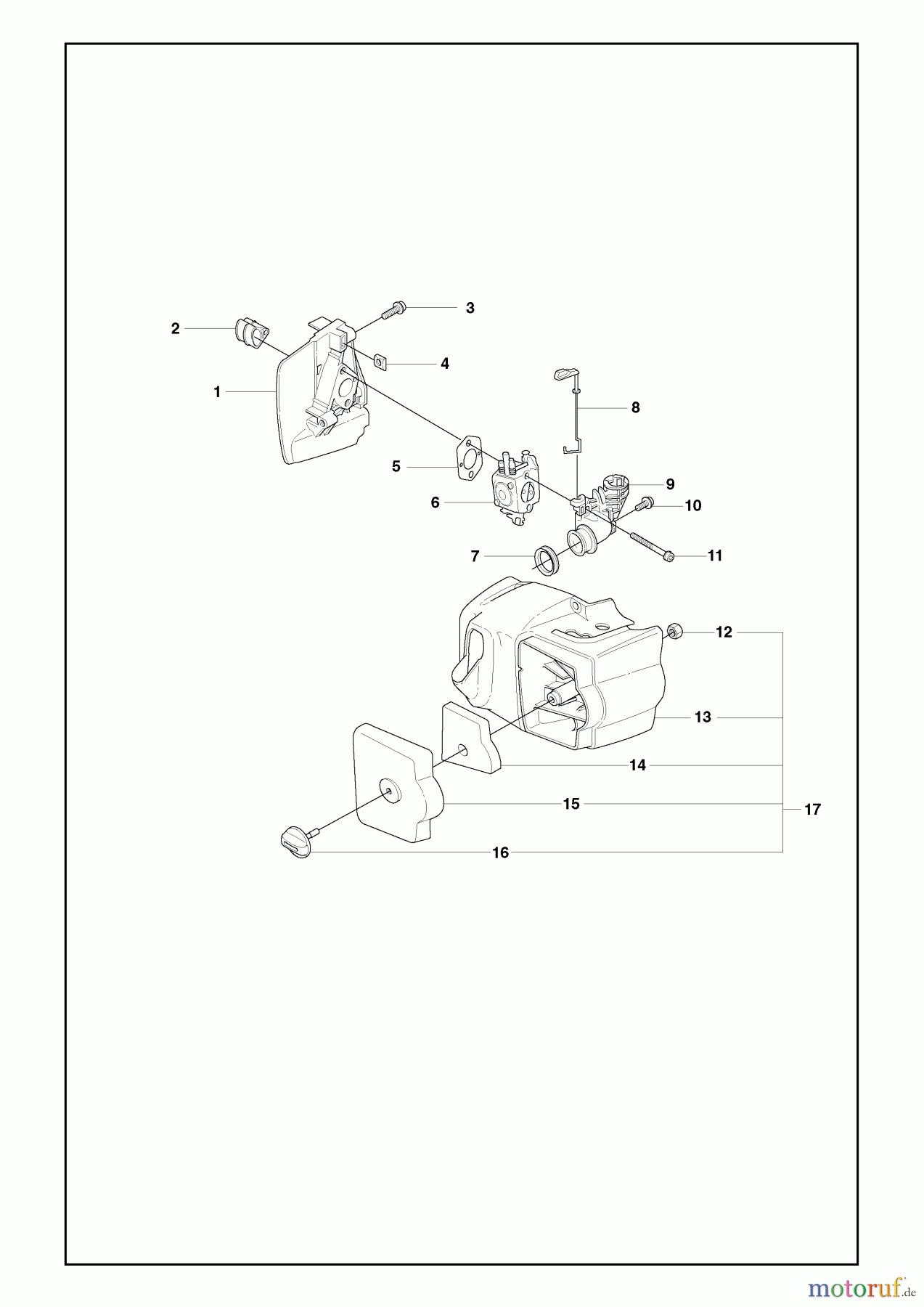 Husqvarna Heckenscheren 323 HD 60 - Husqvarna Hedge Trimmer (2009-02 & After) Carburetor & Air Filter