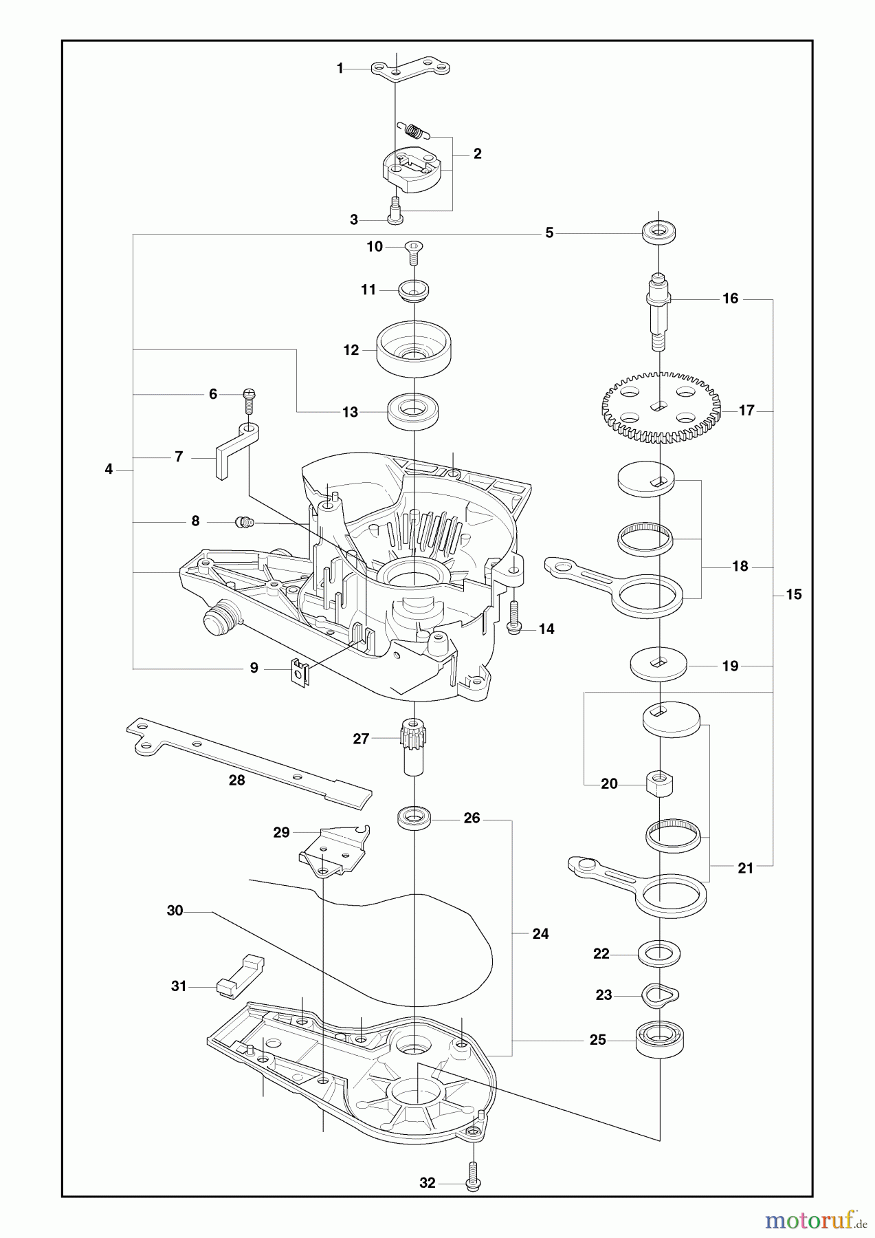 Husqvarna Heckenscheren 325 HS 99X - Husqvarna Hedge Trimmer (2008-05 & After) Gear Housing