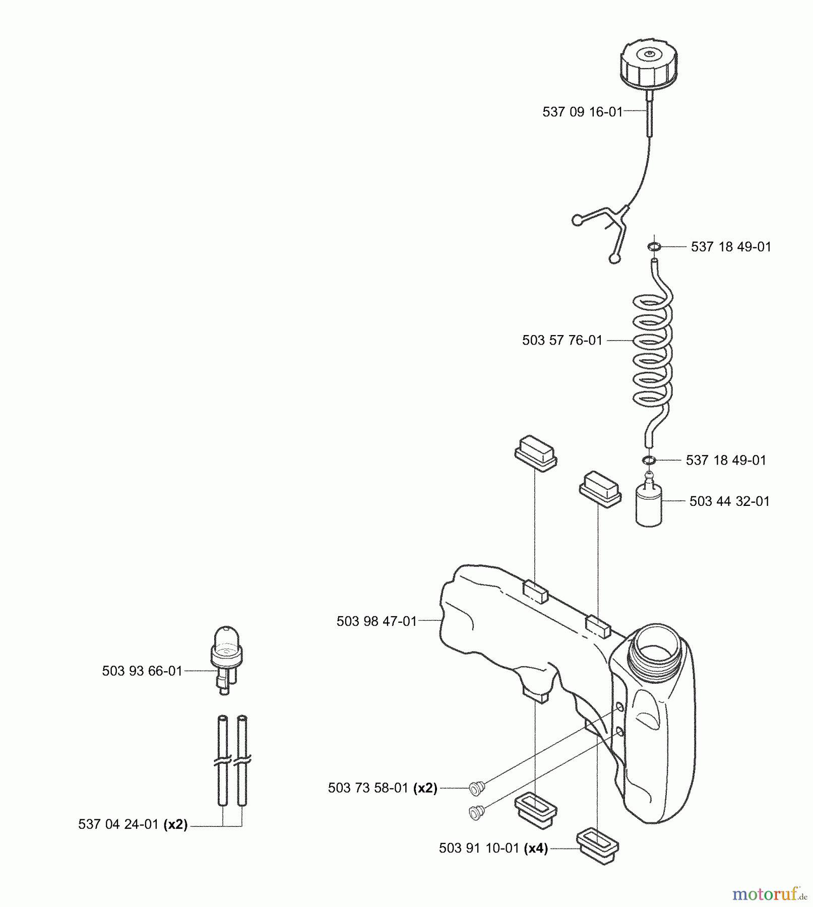 Husqvarna Heckenscheren 326 HD 75X - Husqvarna Hedge Trimmer (2003-01 to 2006-06) Fuel Tank