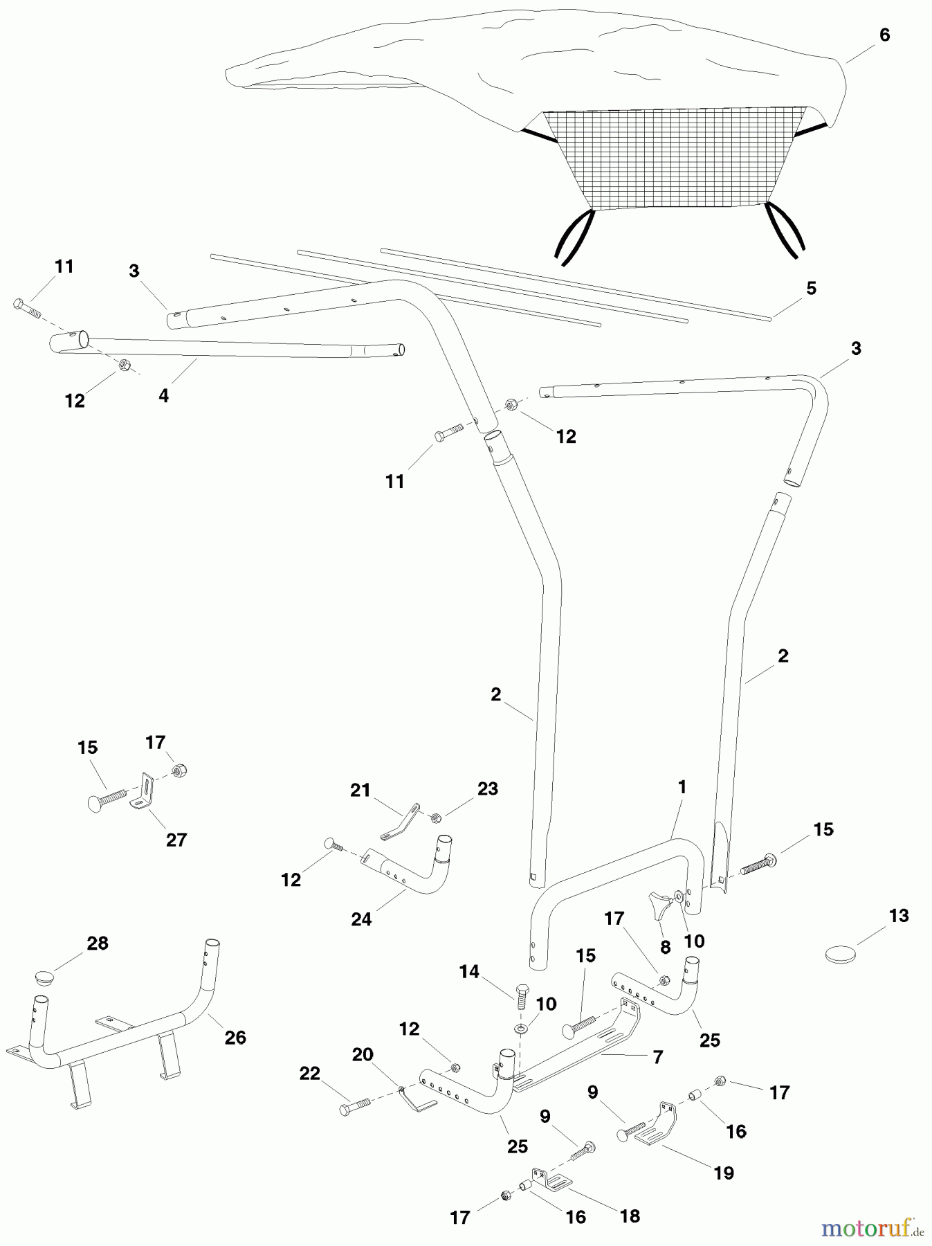 Husqvarna Zubehör, Rasenmäher / Mäher 45-03732 (531308322) - Husqvarna Sun Shade (2008-01 & After) Sun Shade