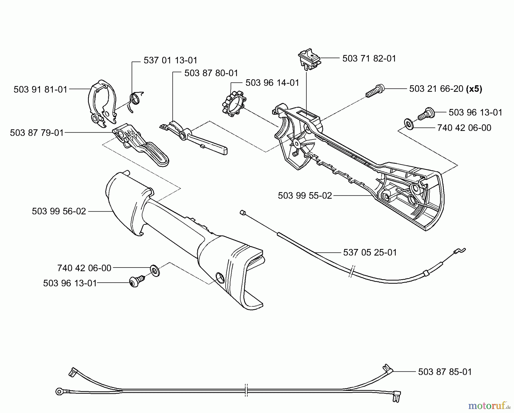 Husqvarna Heckenscheren 326 HDA - Husqvarna Hedge Trimmer (E-tech 2 & After) Throttle Handle