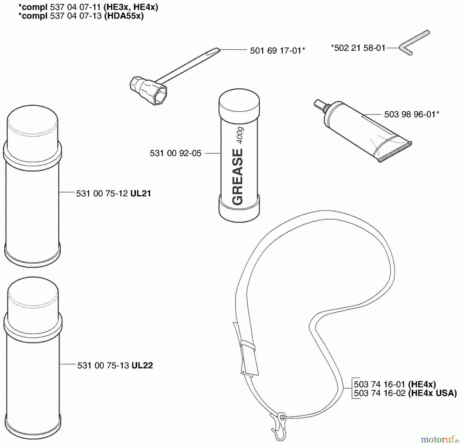 Husqvarna Heckenscheren 326 HE 4X - Husqvarna Hedge Trimmer (2003-01 to 2003-12) Accessories