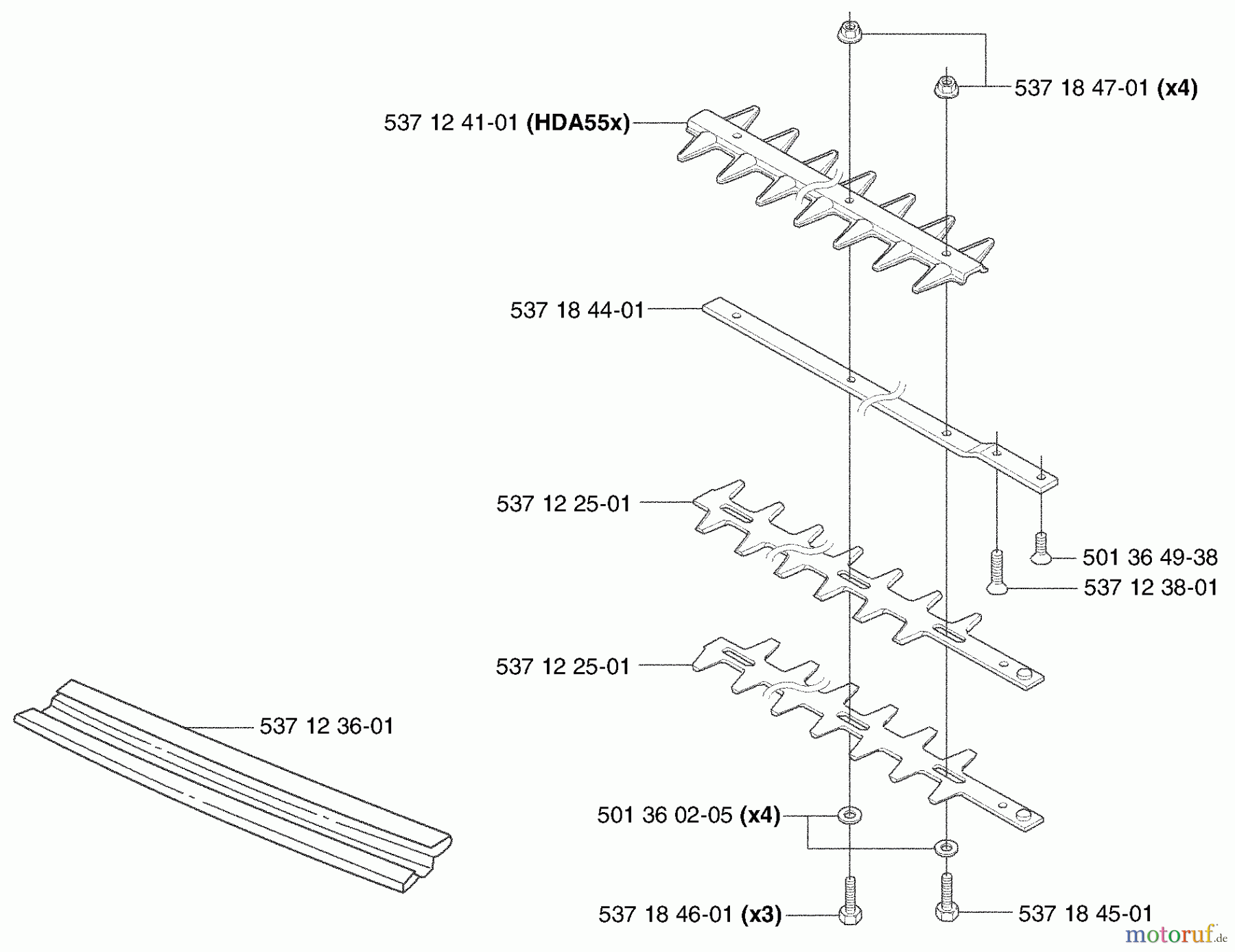 Husqvarna Heckenscheren 326 HE 4X - Husqvarna Hedge Trimmer (2003-01 to 2003-12) Cutter Bars