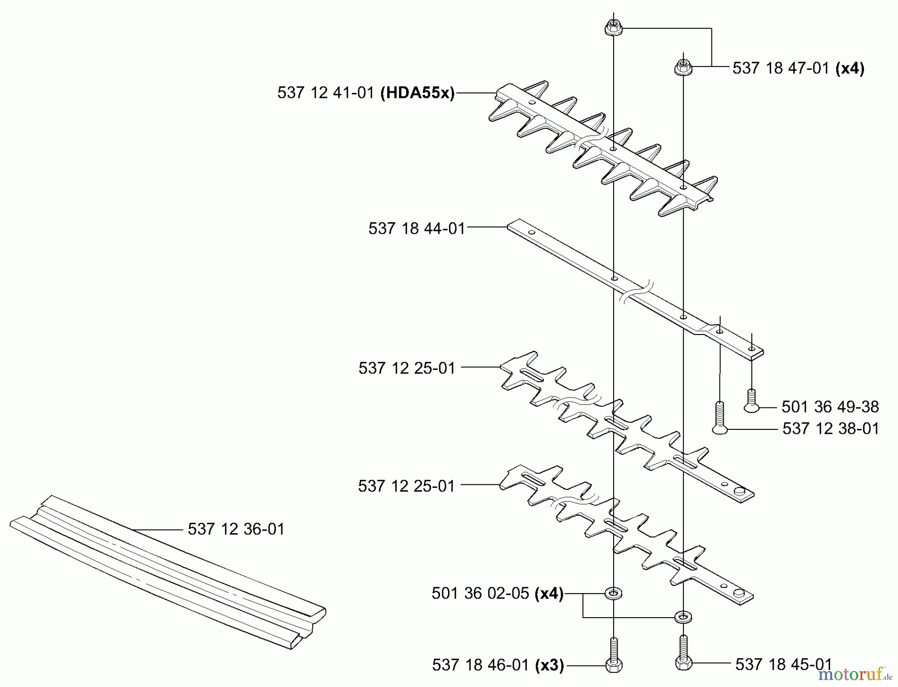 Husqvarna Heckenscheren 326 HE 4X - Husqvarna Hedge Trimmer (2004-01 to 2005-09) Cutter Bars