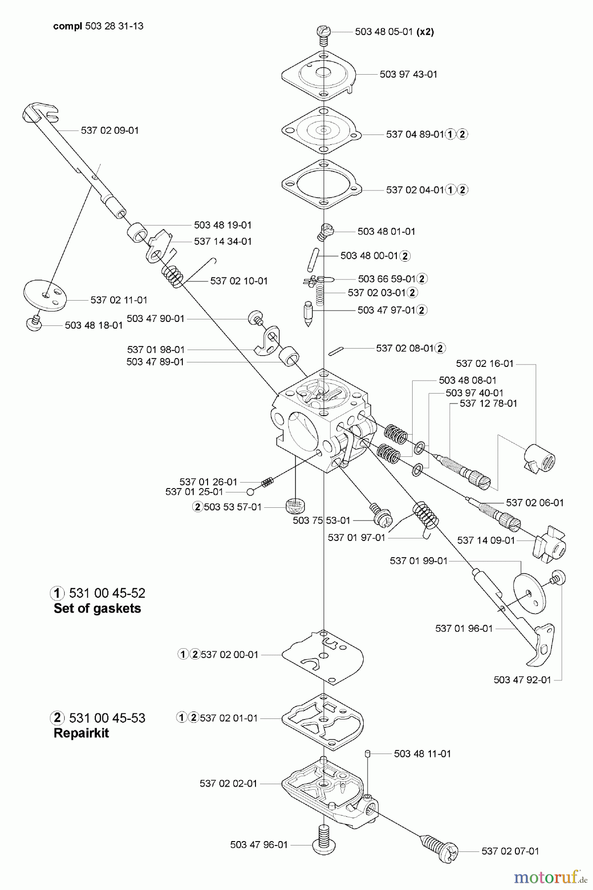 Husqvarna Heckenscheren 326 HDA 55X - Husqvarna Hedge Trimmer (2005-10 & After) Carburetor Parts