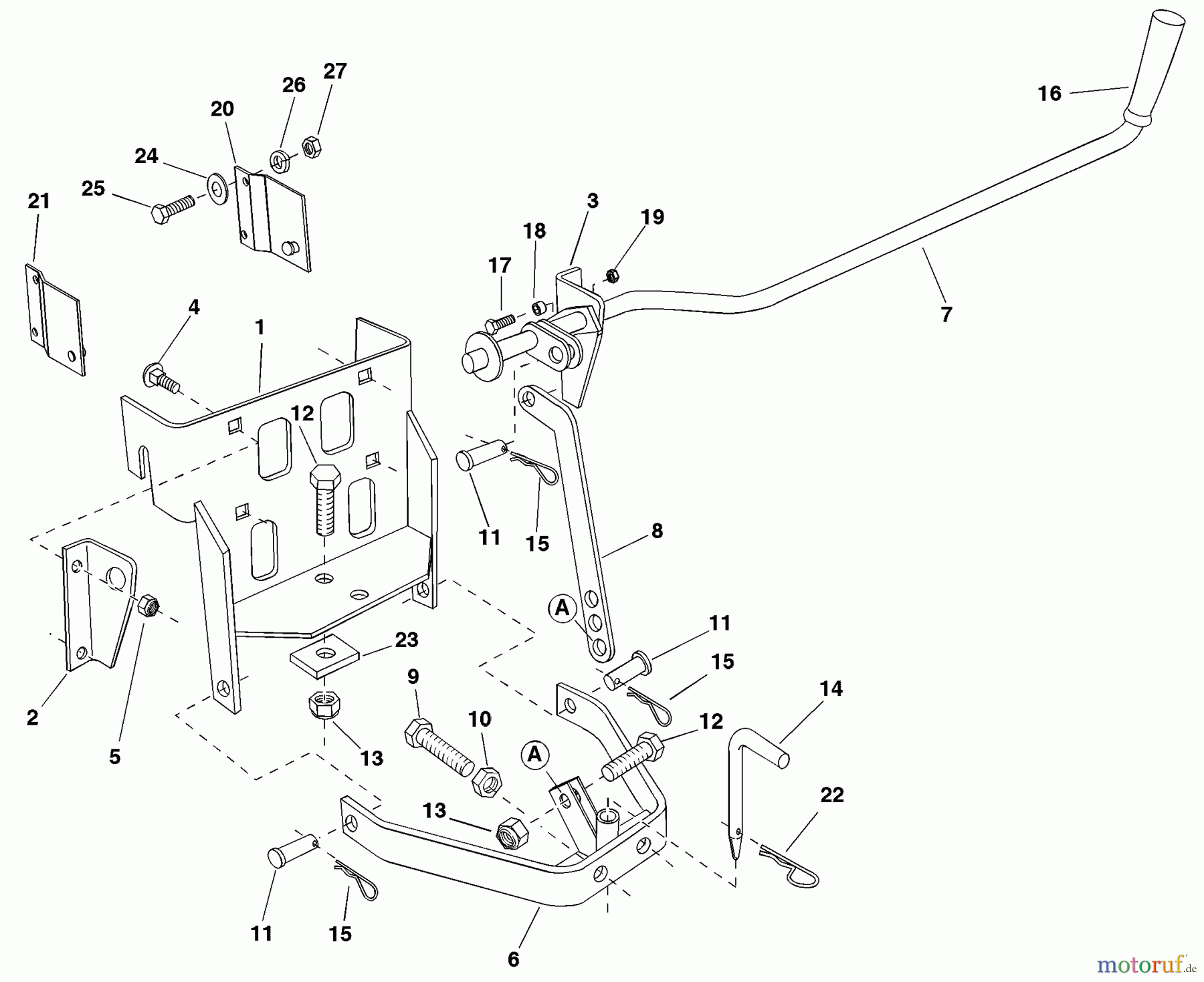 Husqvarna Zubehör, Rasenmäher / Mäher 45-0416 - Husqvarna Sleeve Hitch 22