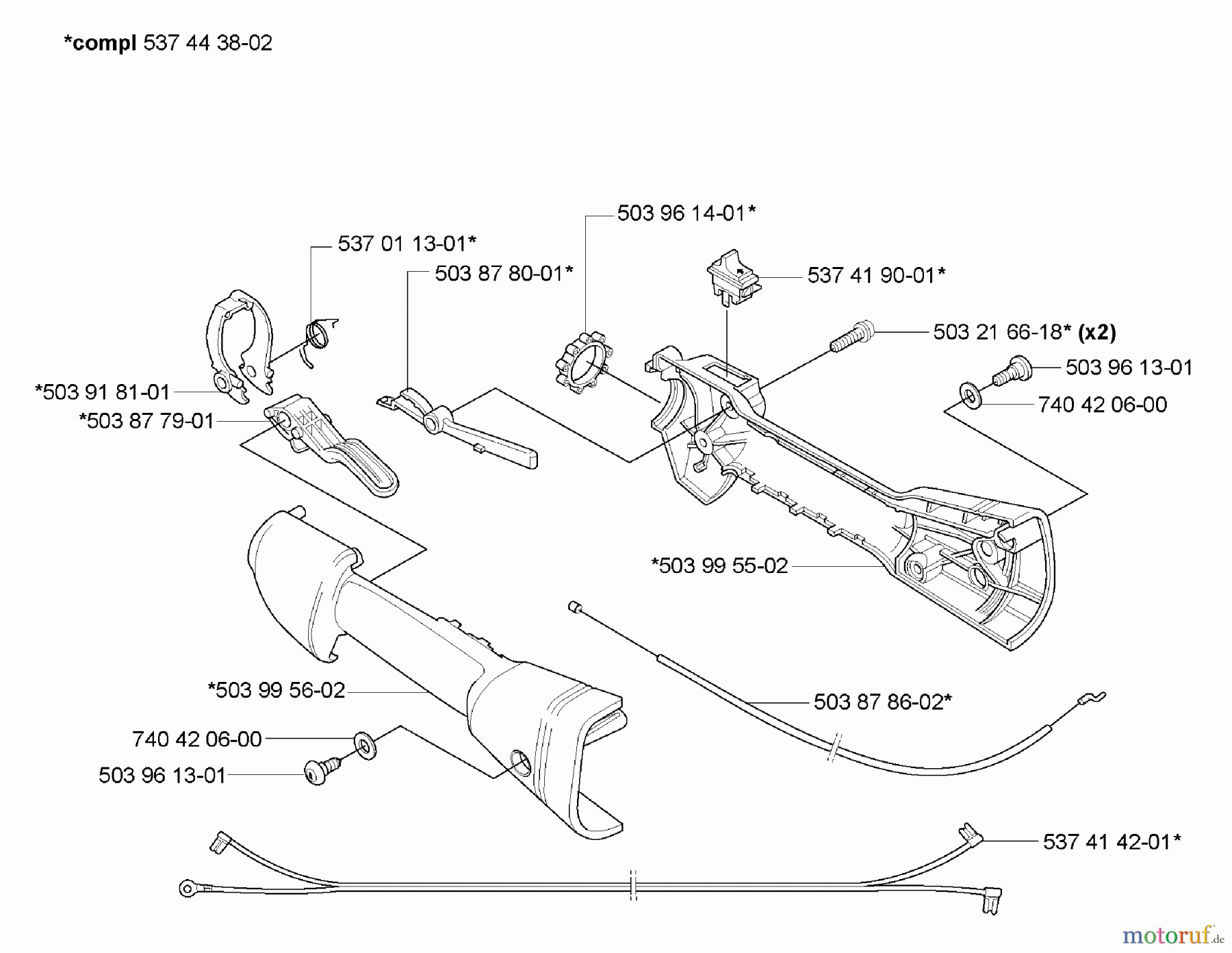 Husqvarna Heckenscheren 326 HE 4X - Husqvarna Hedge Trimmer (2005-10 & After) Throttle