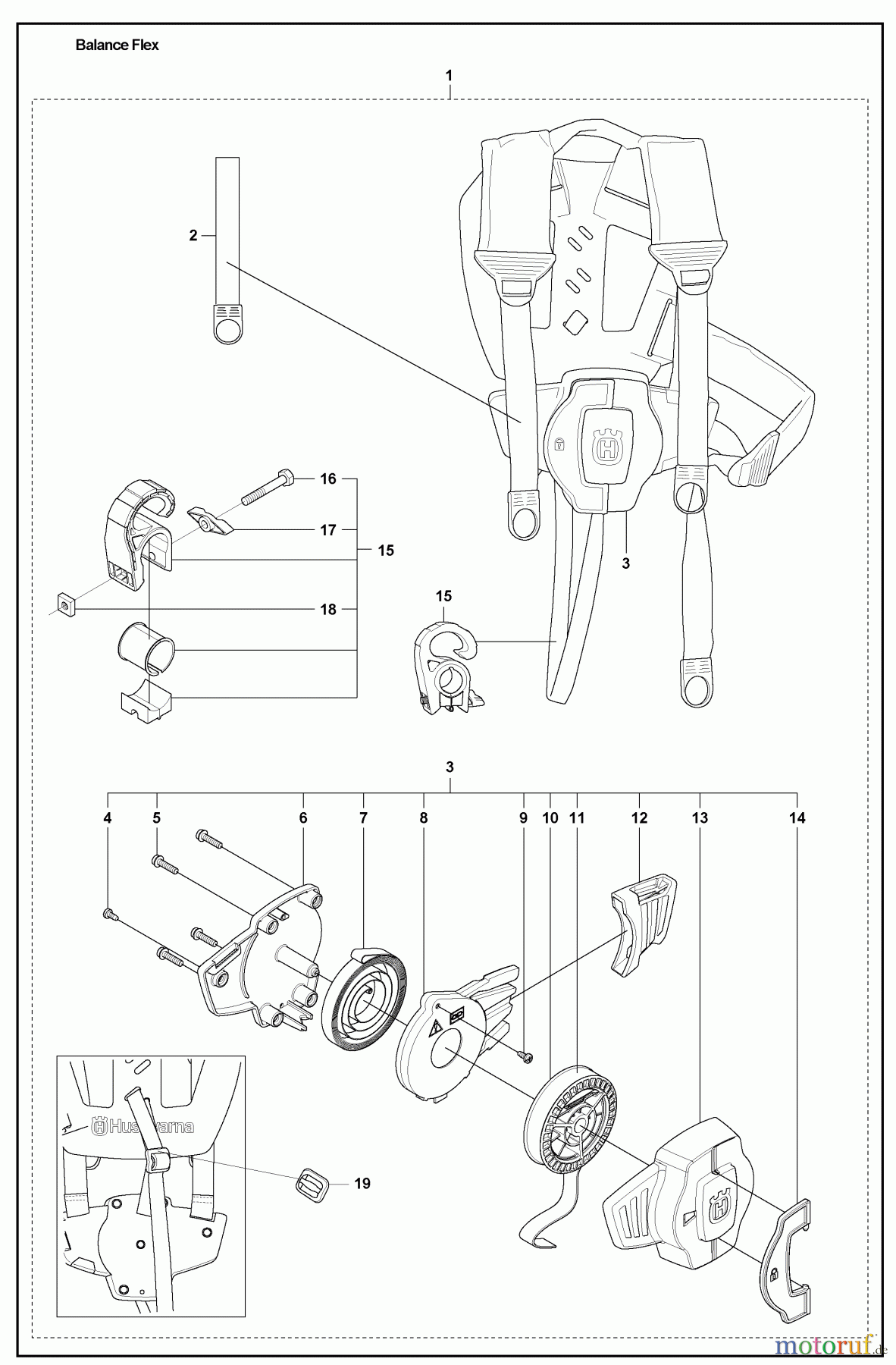 Husqvarna Zubehör 505204301 - Husqvarna Balance Flex Harness (2009-03 & After) Balance Flex