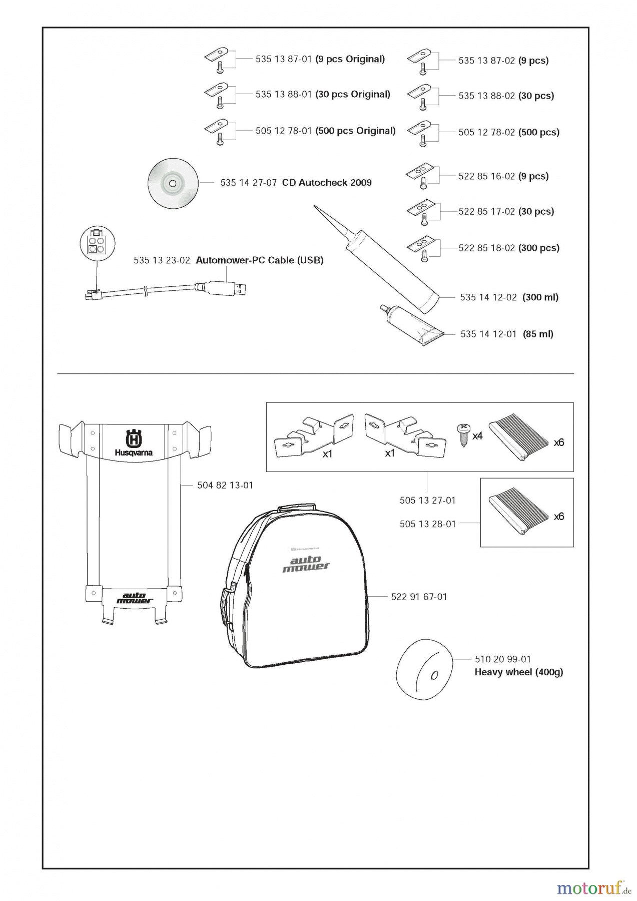 Husqvarna Automower, Mähroboter 210 C - Husqvarna Auto Mower (2010-02 & After) Accessories