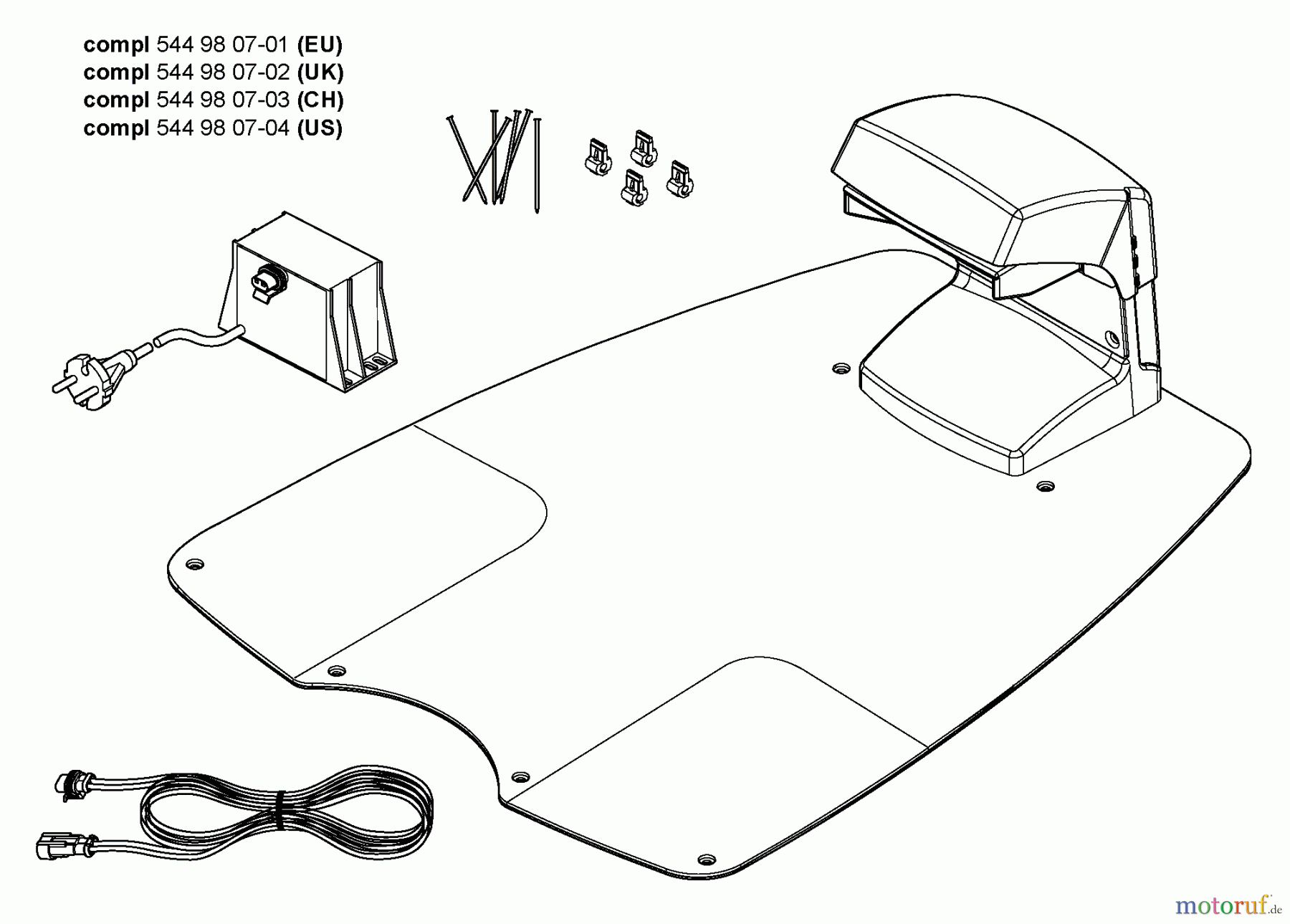 Husqvarna Automower, Mähroboter 220 AC - Husqvarna Auto Mower (2007-02 to 2007-04) Charging Base Assy