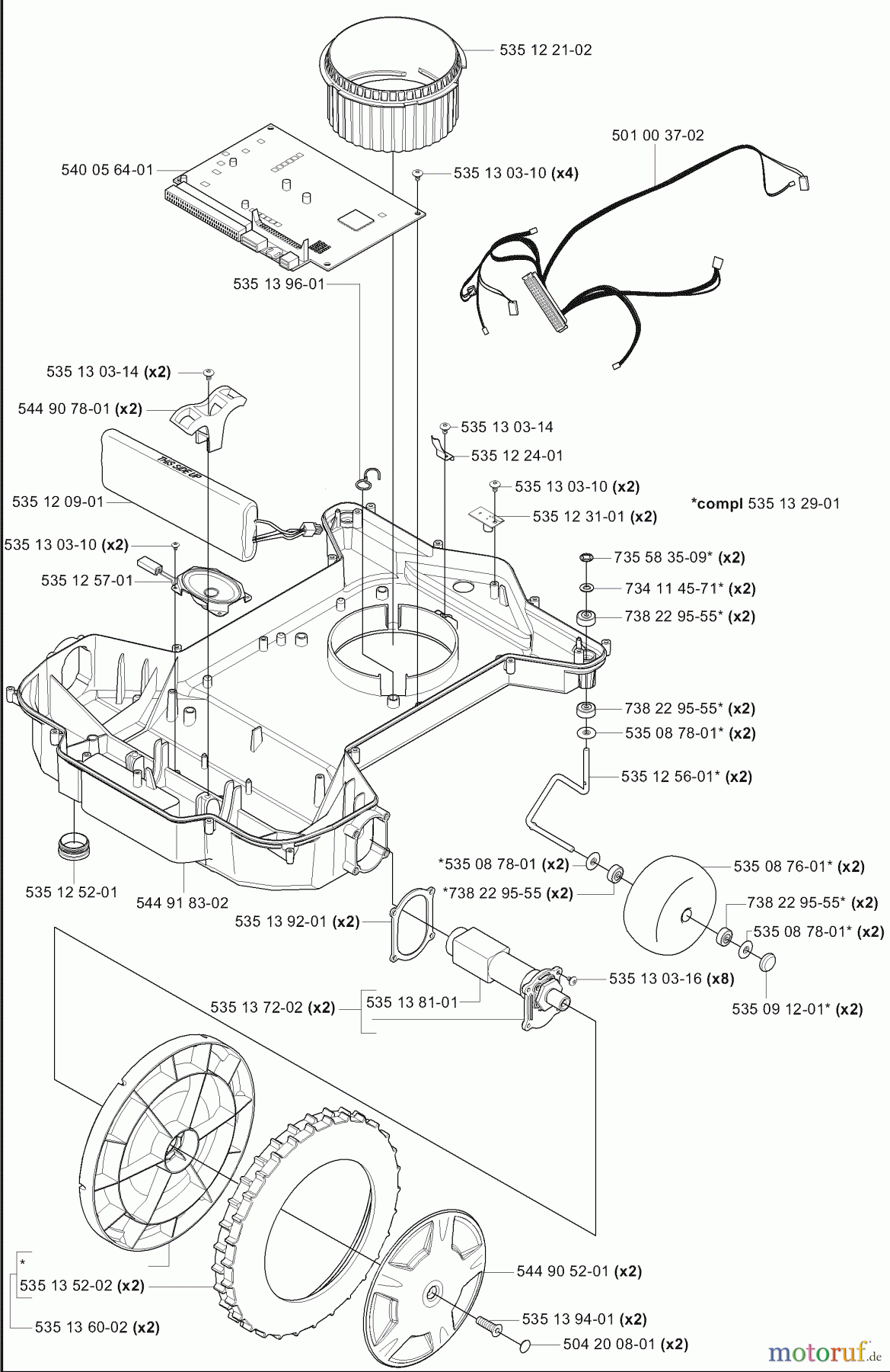 Husqvarna Automower, Mähroboter 220 AC - Husqvarna Auto Mower (2007-05 to 2008-01) Lower Wheels / Wheels