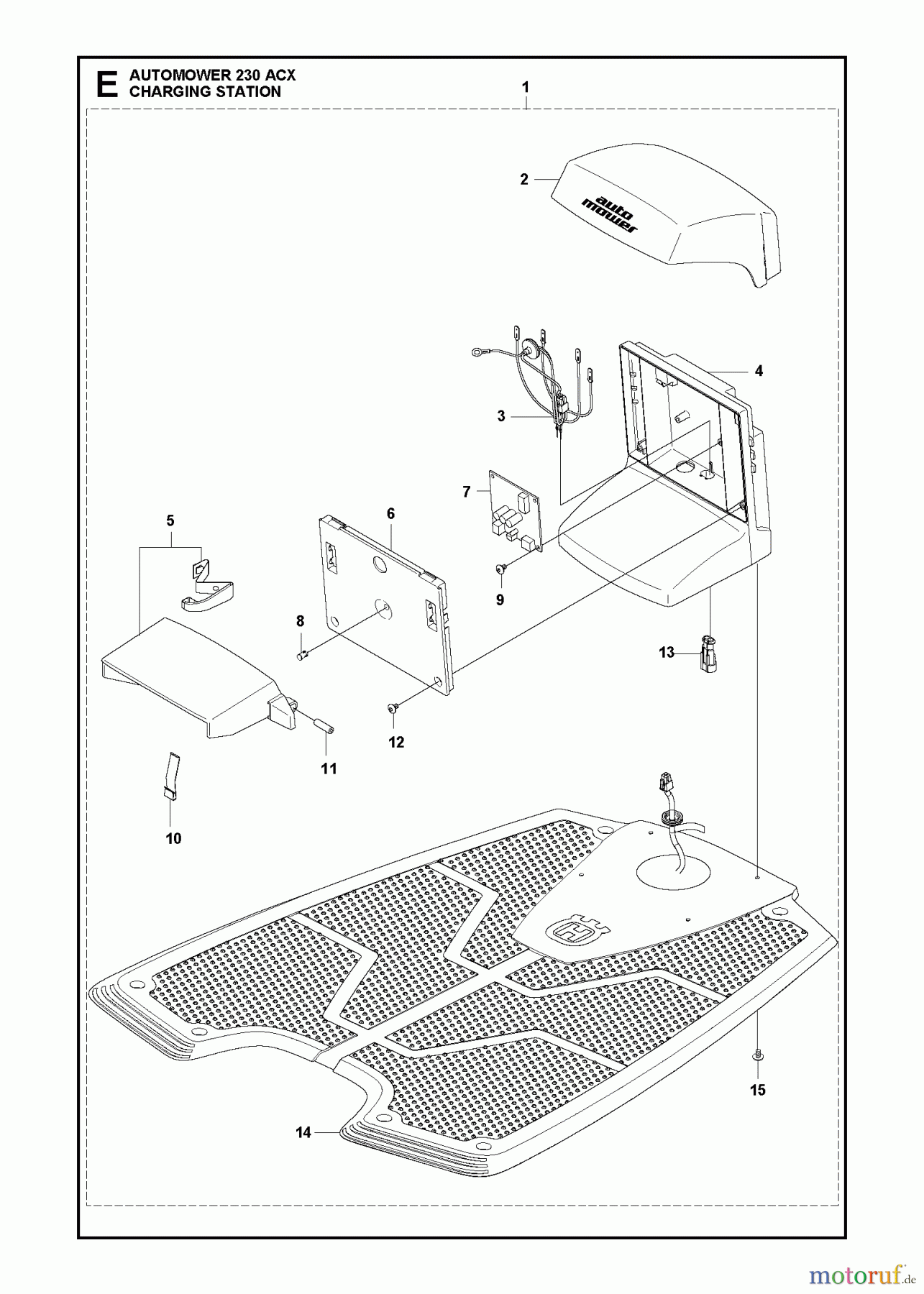 Husqvarna Automower, Mähroboter 230 ACX - Husqvarna Auto Mower (2013-01 & After) CHARGING STATION #1