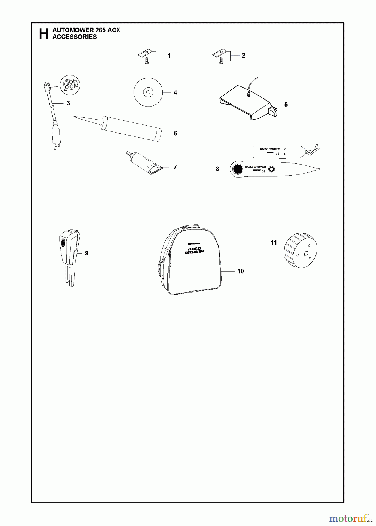  Husqvarna Automower, Mähroboter 265 ACX - Husqvarna Auto Mower (2013-01 & After) ACCESSORIES #2