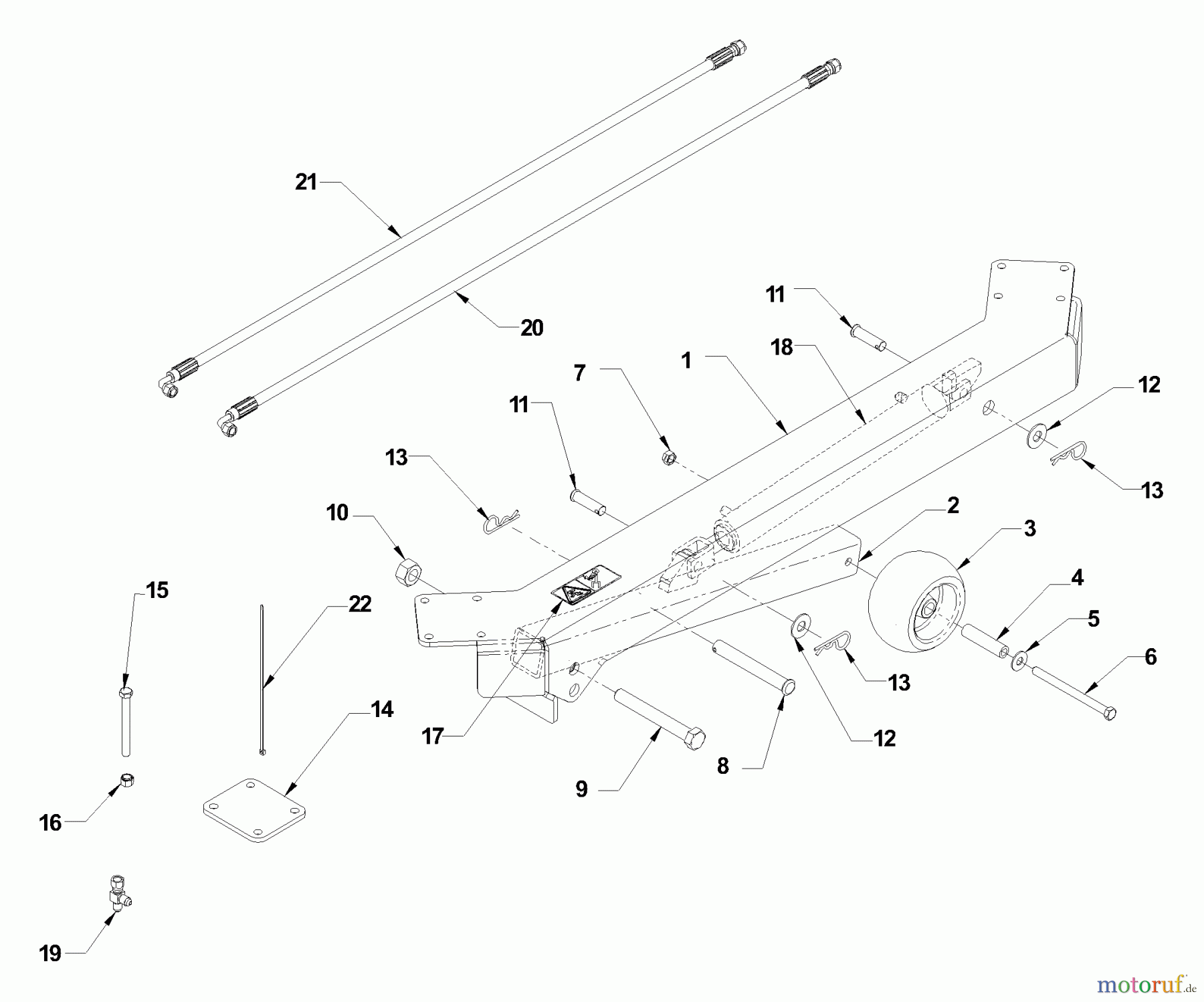 Husqvarna Zubehör, Rasenmäher / Mäher 539108201 - Husqvarna Maintenance Jack (2003-03 & After) General Assembly