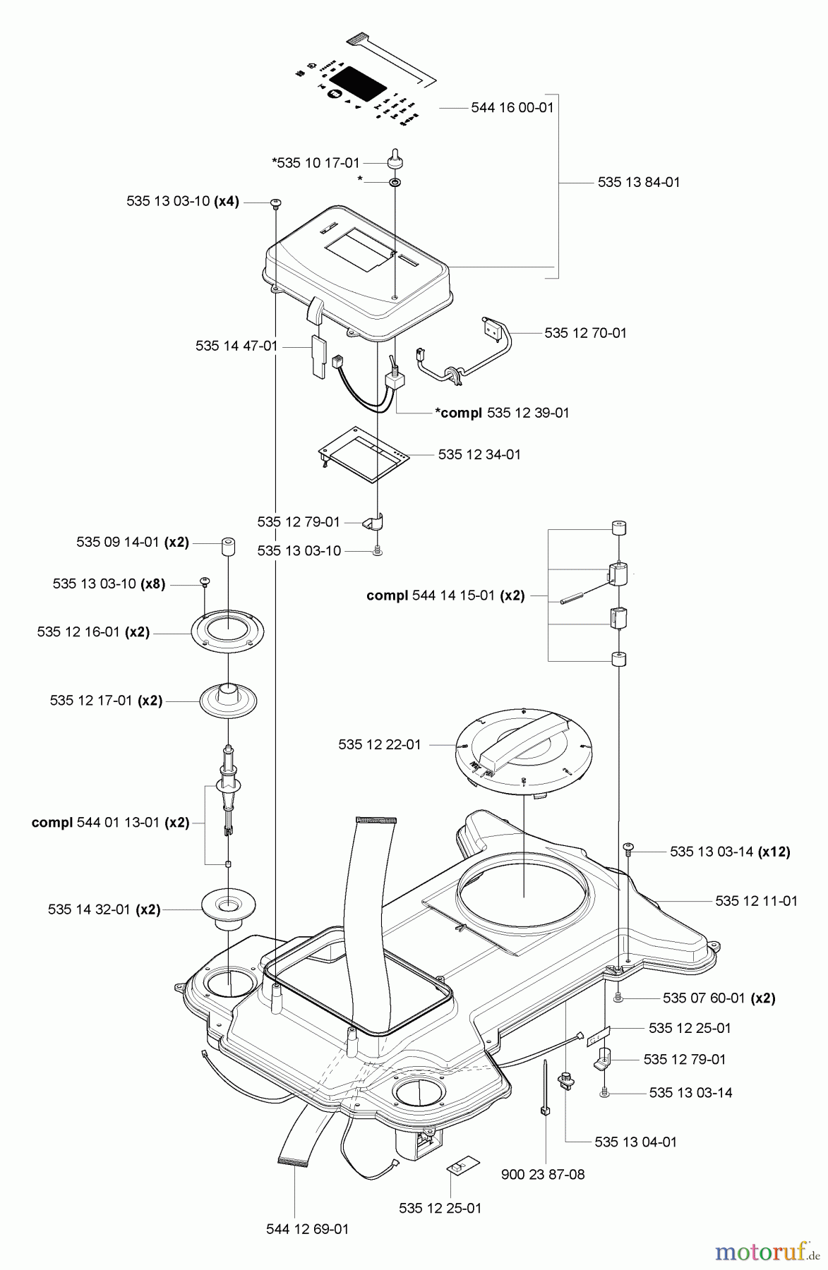 Husqvarna Automower, Mähroboter Husqvarna Auto Mower (Generation 2) (2006-01 to 2006-01) Upper Chassis / Control Panel