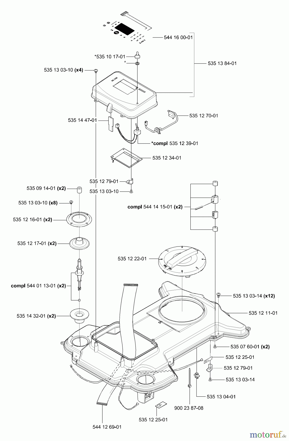Husqvarna Automower, Mähroboter Husqvarna Auto Mower (Generation 2) (2006-02 to 2006-05) Upper Chassis/Control Panel