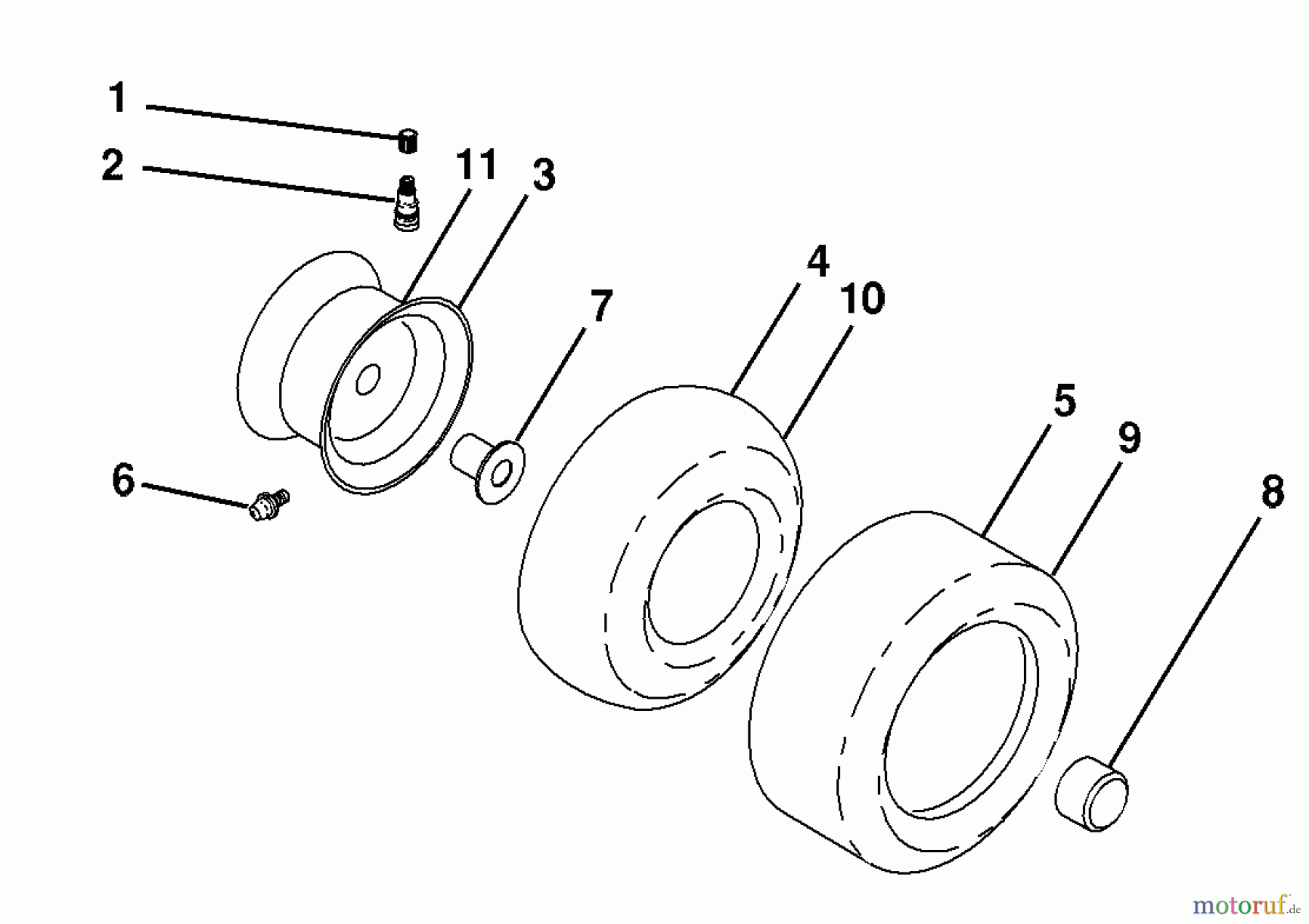 Husqvarna Rasen und Garten Traktoren 2042LS (96043004200) - Husqvarna Lawn Tractor (2008-01 & After) Wheels and Tires