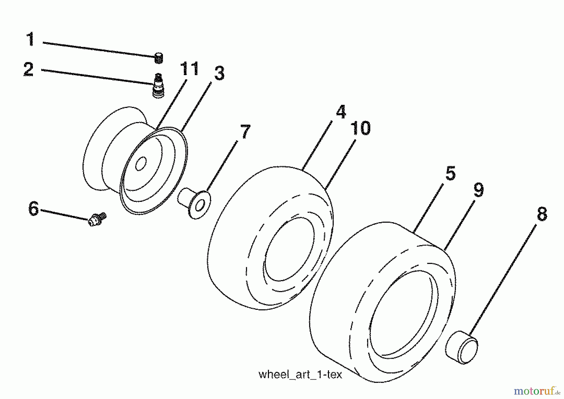 Husqvarna Rasen und Garten Traktoren 2042LS (96043006200) - Husqvarna Lawn Tractor (2008-11 & After) Wheels and Tires