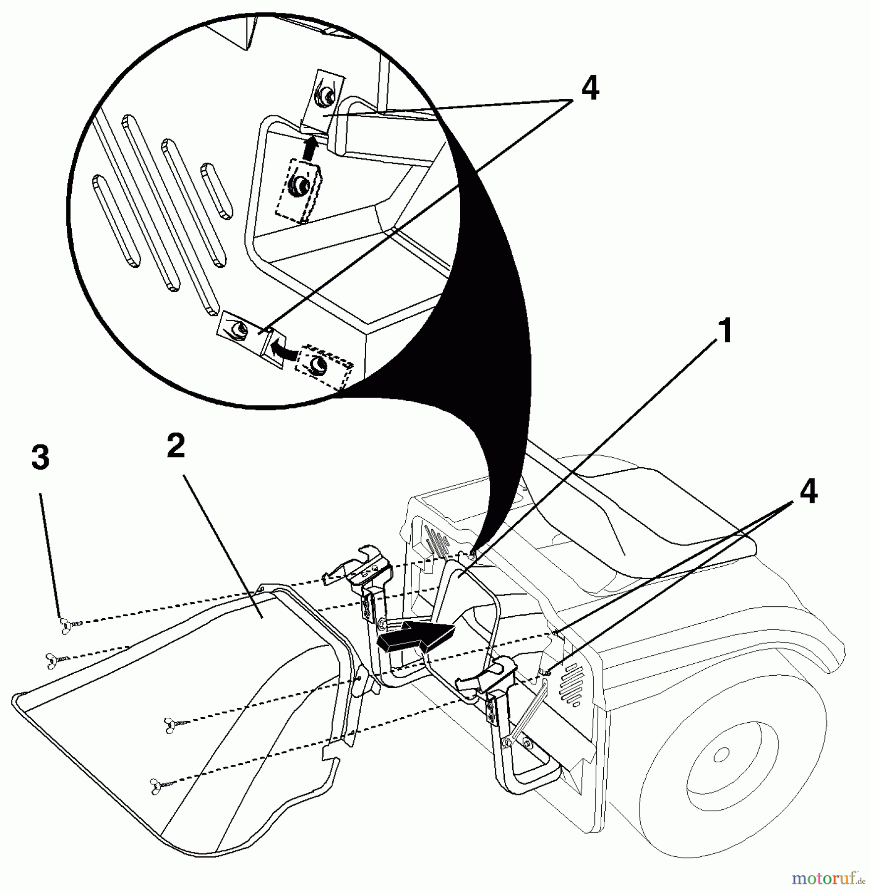 Husqvarna Zubehör, Rasenmäher / Mäher 954120091 - Husqvarna Deflector Kit for LTH 130/ LTH 150 (& After) CTH Rear Deflector Kit