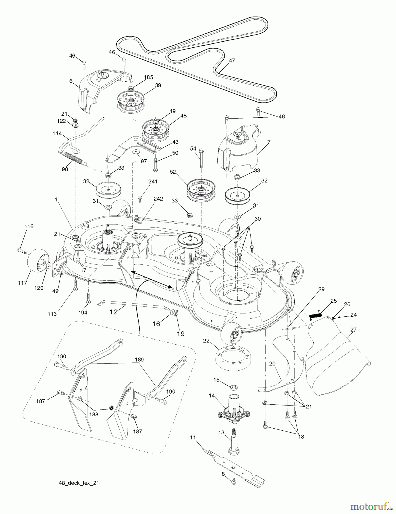 Husqvarna Rasen und Garten Traktoren 2348LS (96043004900) - Husqvarna Lawn Tractor (2008-03 & After) (California) Mower Deck