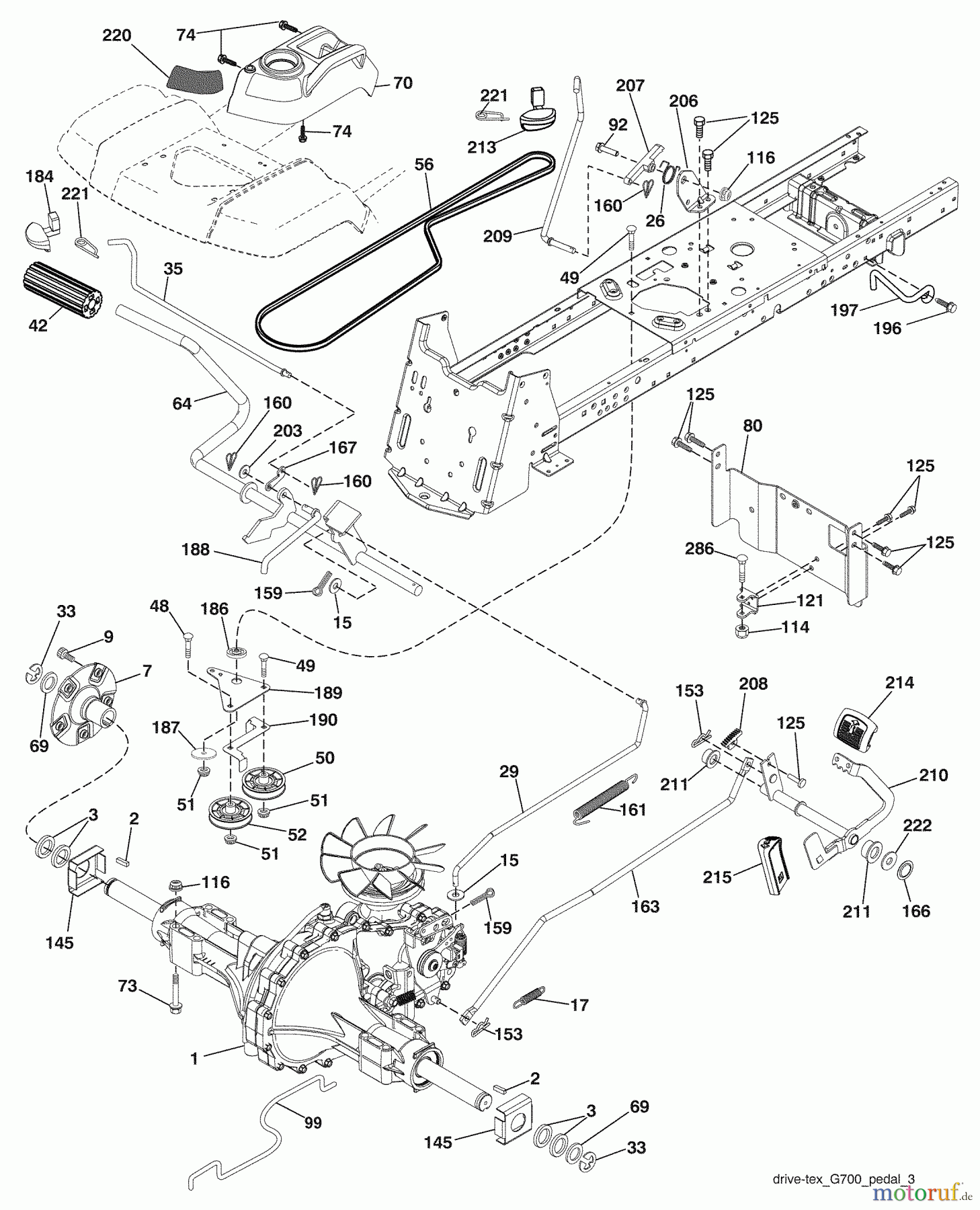 Husqvarna Rasen und Garten Traktoren 2748GLS (96043007800) - Husqvarna Lawn Tractor (2008-12 & After) (California) Drive