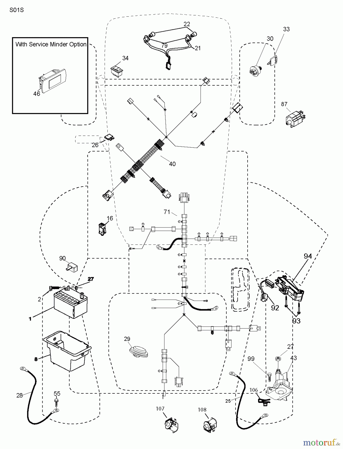 Husqvarna Rasen und Garten Traktoren CT 126 (96051001303) - Husqvarna Lawn Tractor (2013-04) ELECTRICAL