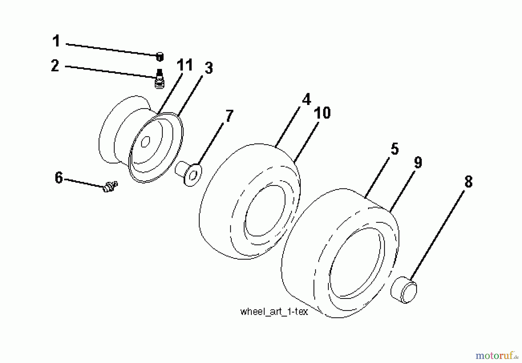 Husqvarna Rasen und Garten Traktoren CT 126 (96051000705) - Husqvarna Lawn Tractor (2013-05) WHEELS TIRES