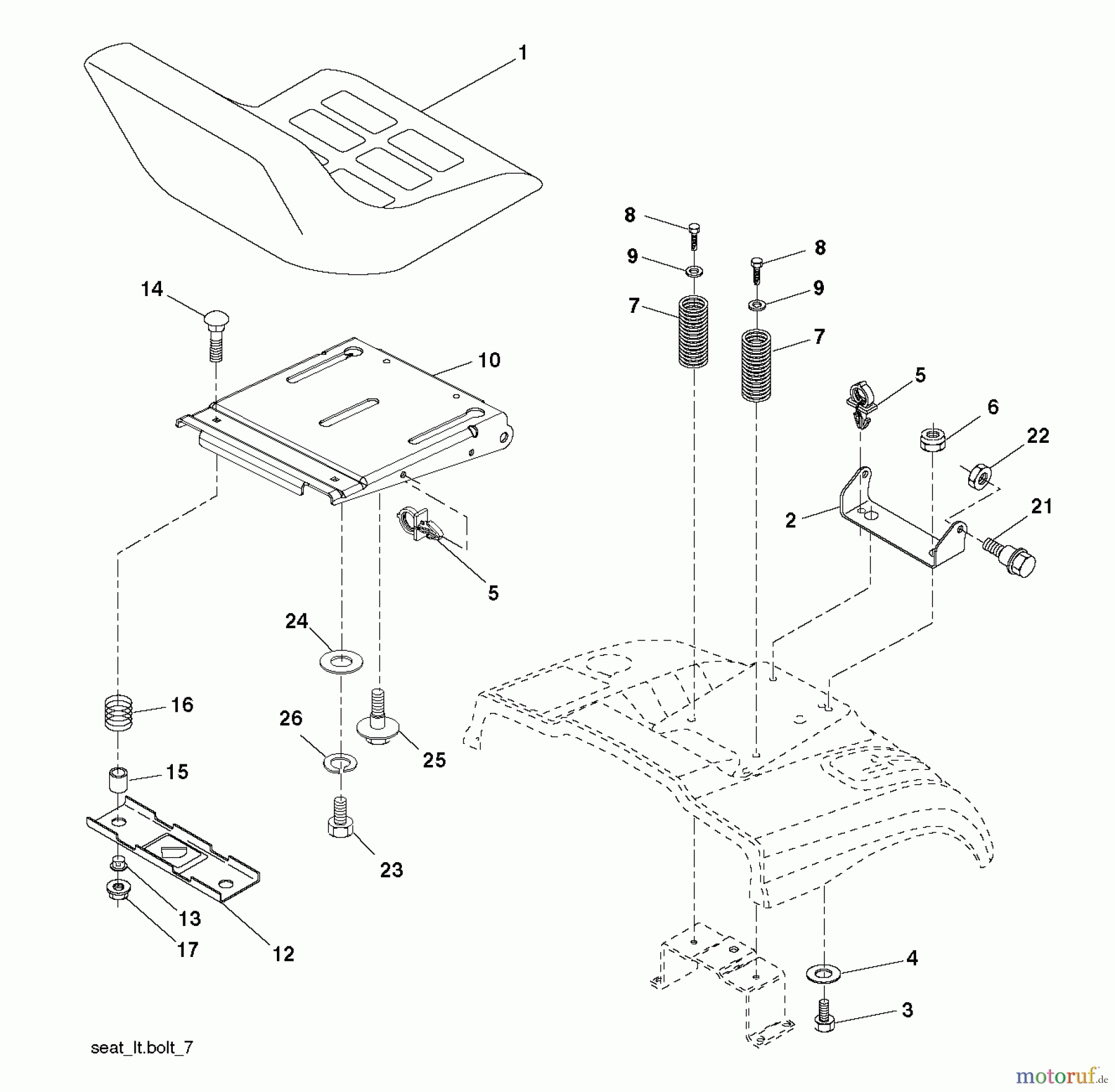Husqvarna Rasen und Garten Traktoren CT 131 (96061022206) - Husqvarna Lawn Tractor (2011-09 & After) SEAT