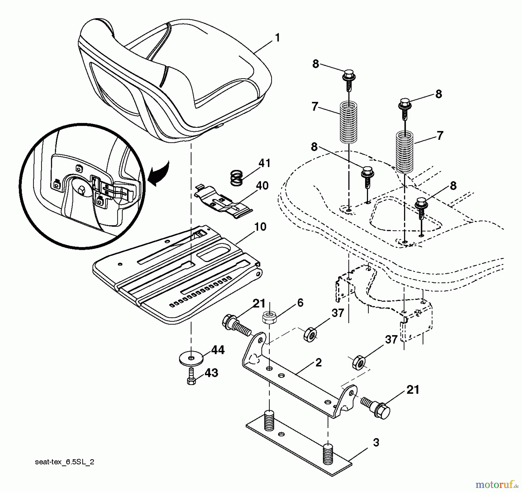 Husqvarna Rasen und Garten Traktoren CT 154 (96051002601) - Husqvarna Lawn Tractor (2012-08 & After) SEAT