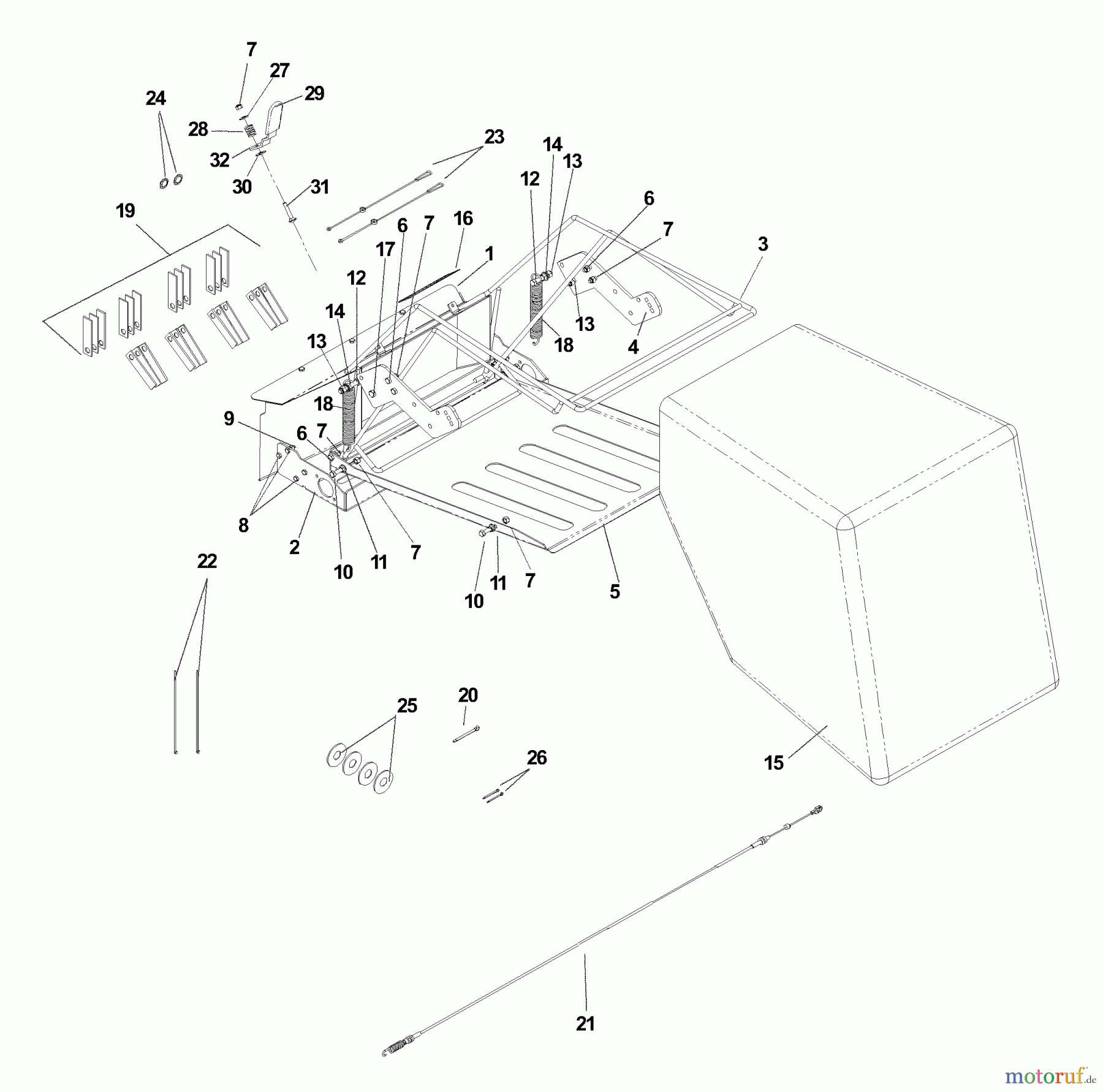 Husqvarna Zubehör, Rasenmäher / Mäher BG 22 (539106667) - Husqvarna Bagger Kit (2002-08 & After) Kit Contents