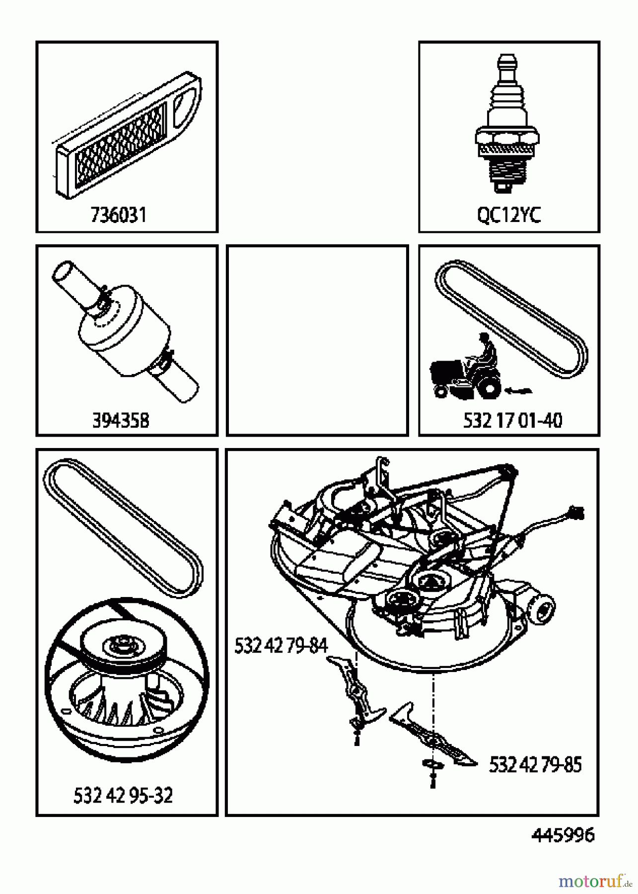 Husqvarna Rasen und Garten Traktoren CTH 141 (96061034500) - Husqvarna Lawn Tractor (2012-08 & After) FREQUENTLY USED PARTS