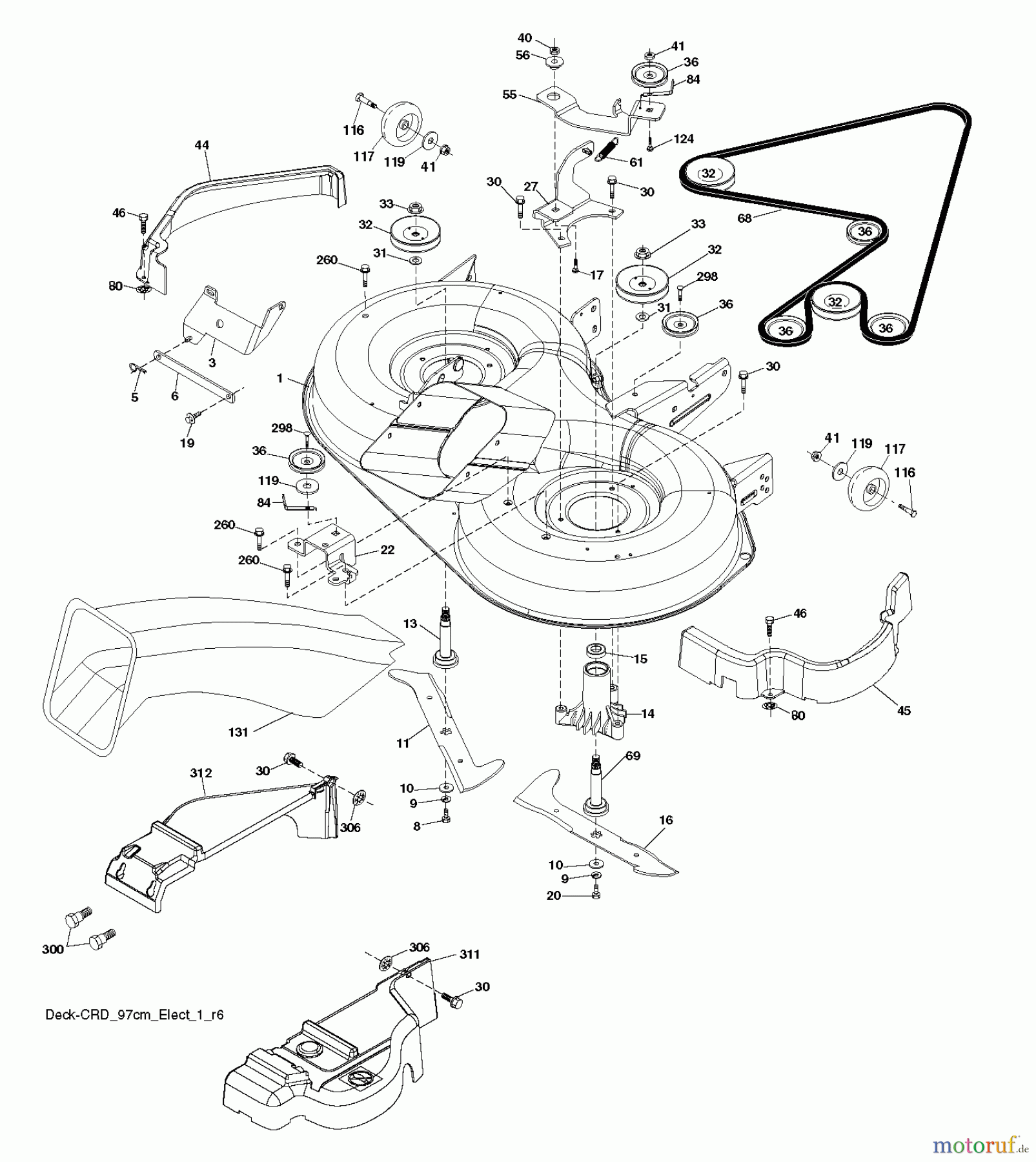  Husqvarna Rasen und Garten Traktoren CTH 151T (96061034301) - Husqvarna Lawn Tractor (2013-08) MOWER DECK / CUTTING DECK